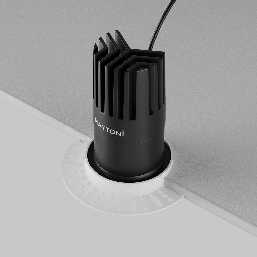 Maytoni Dip LED 50° süllyesztett kör alakú lámpa, fekete