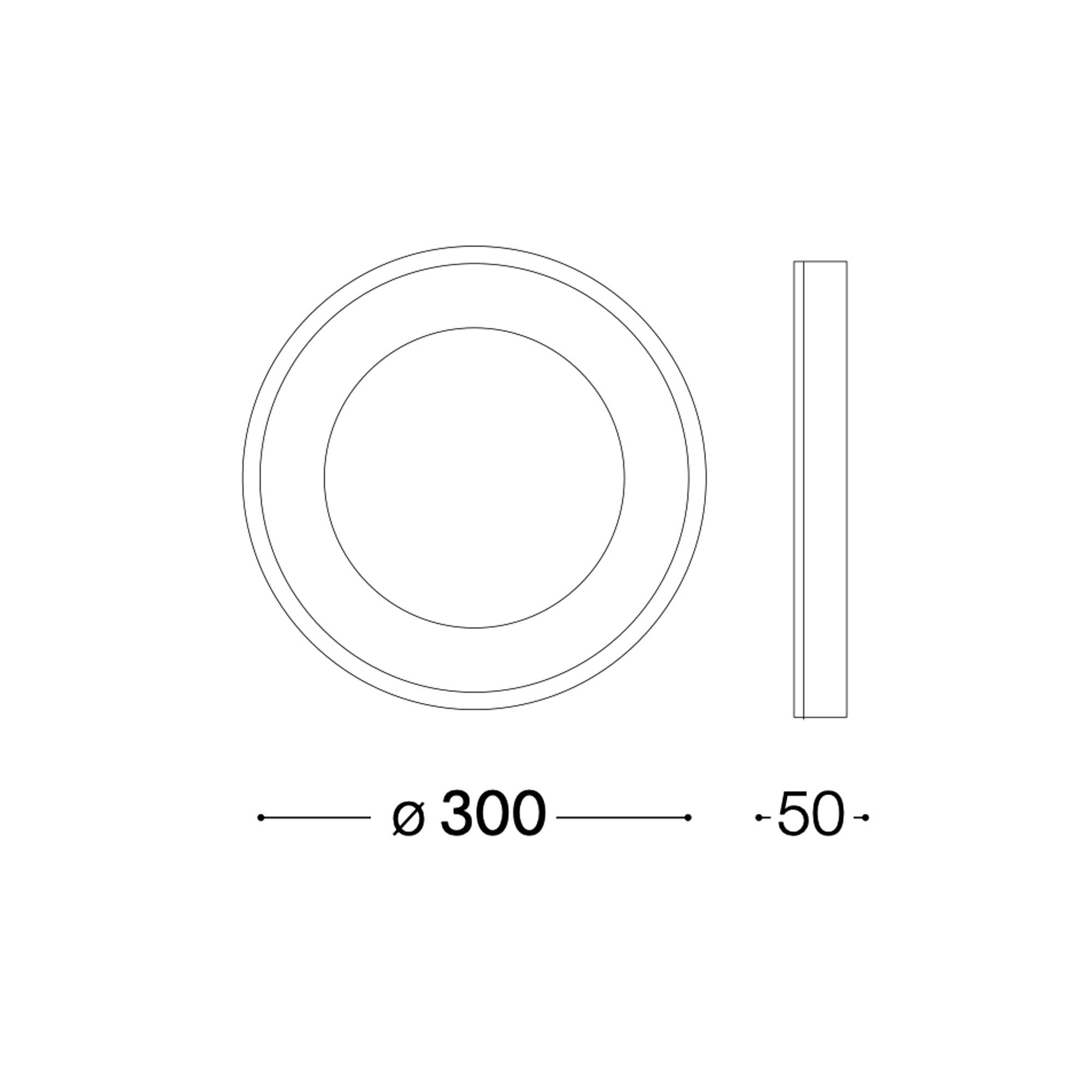 Ideal lux Planet LED přisazené kruhové svítidlo