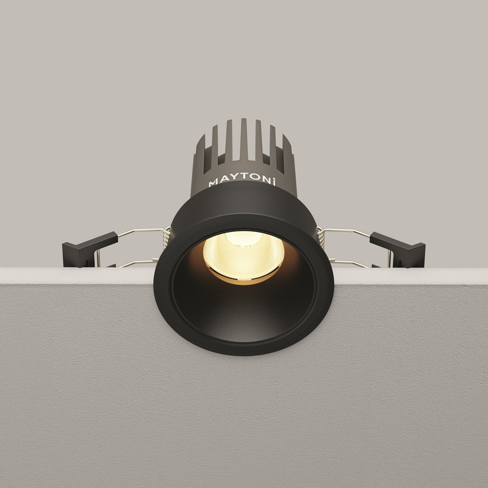 Maytoni Dip LED 50° süllyesztett kör alakú lámpa, fekete