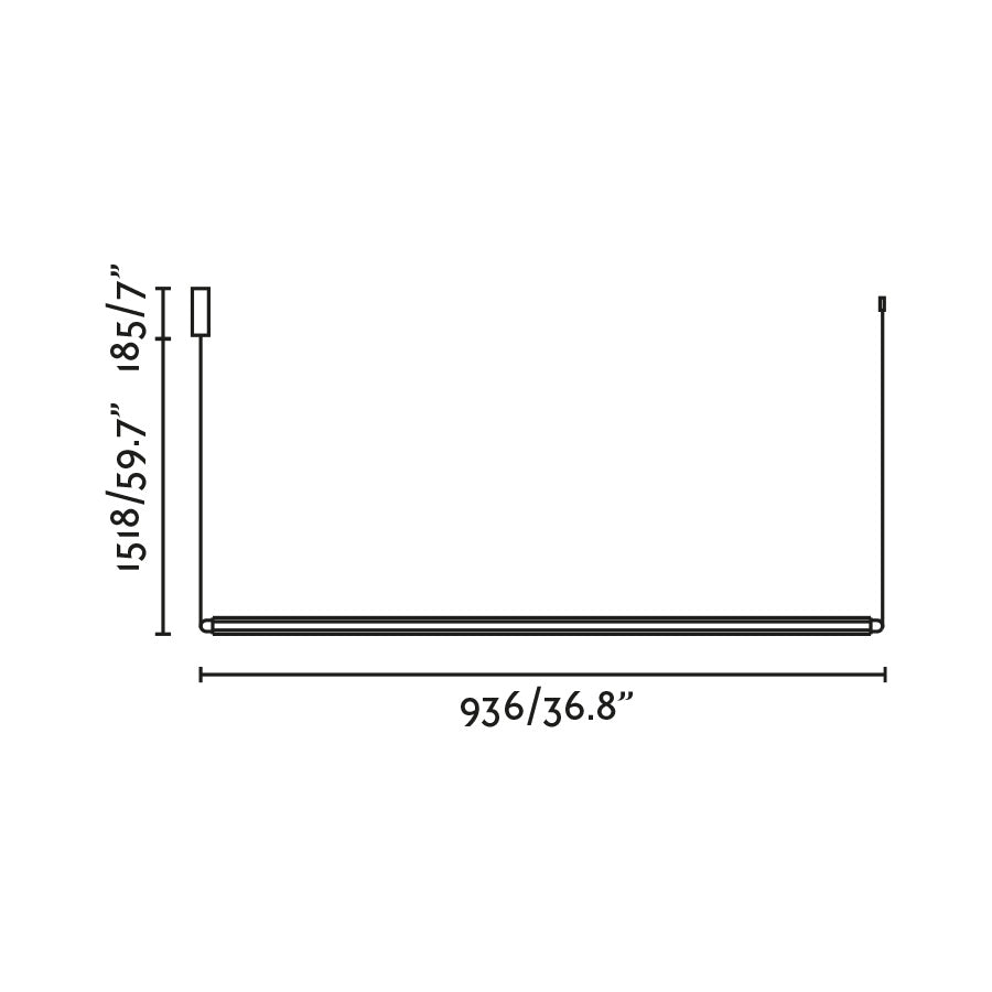 Faro Lumina LED 1L vízszintes függeszték lámpatest