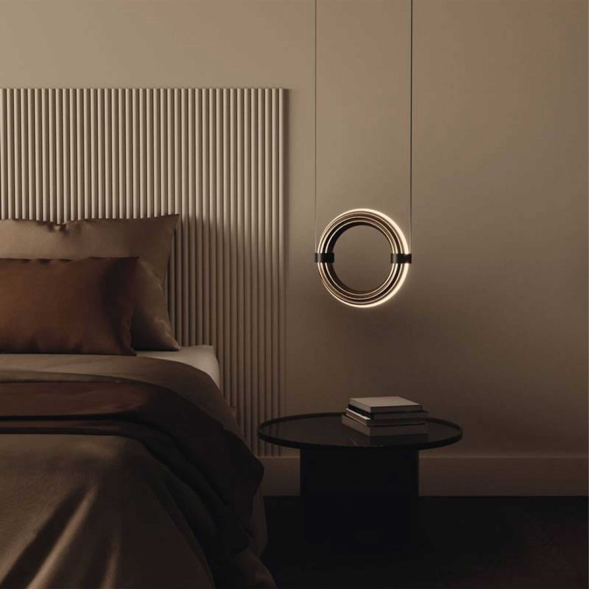 Aromas Elli S LED závěsné kruhové svítidlo stmívatelné