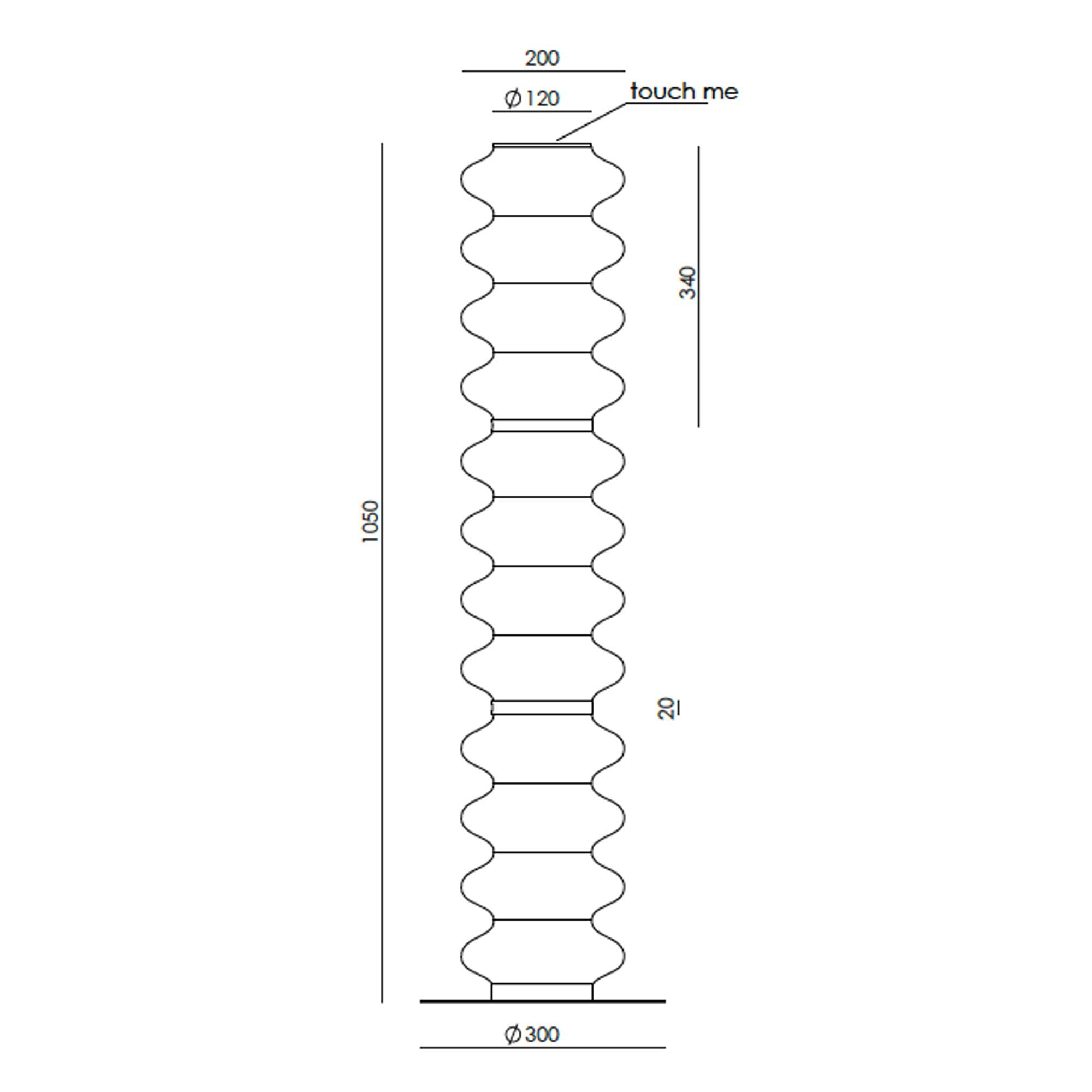 Aromas Vitree L LED stojací svítidlo
