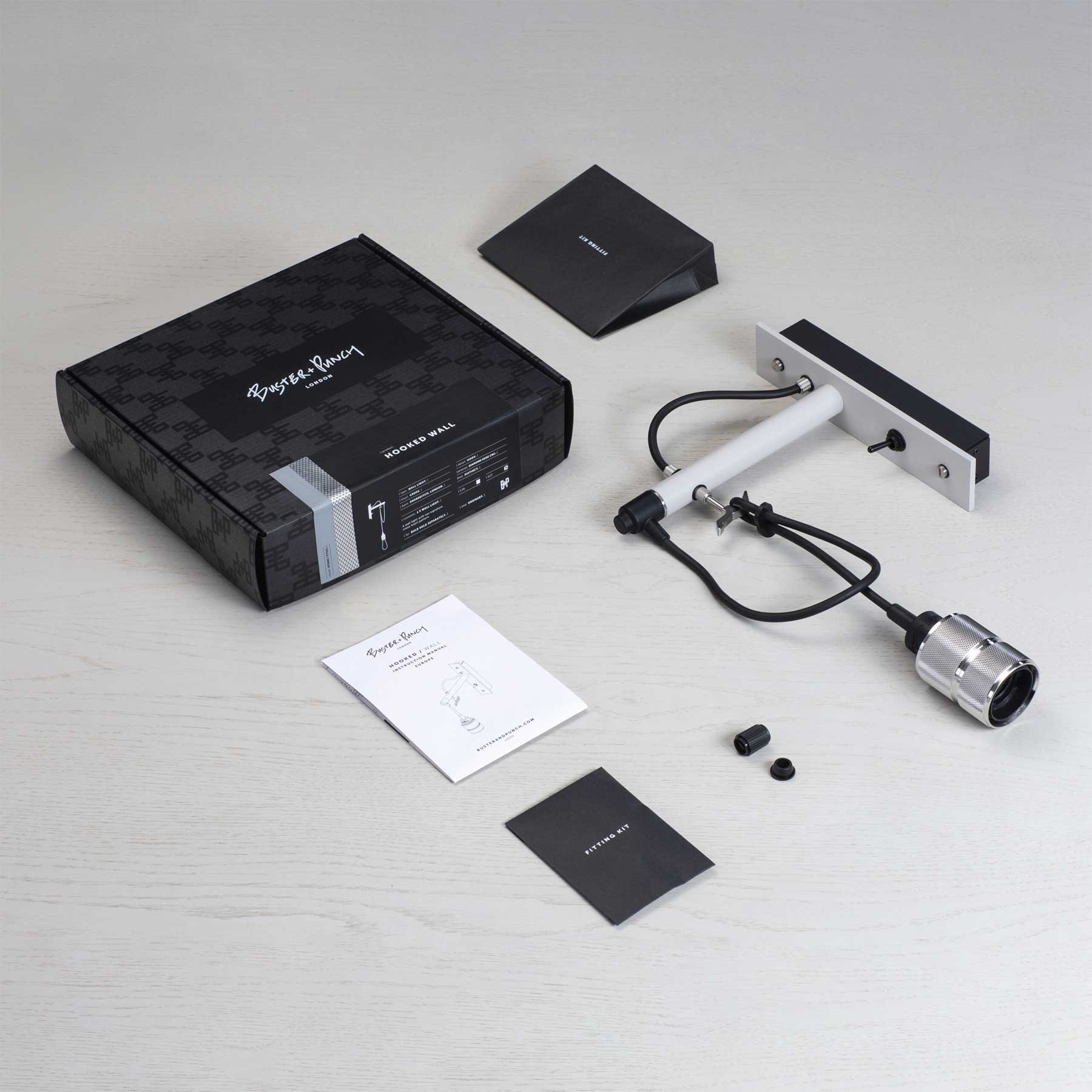 Buster & Punch E27 HOOKED nástěnné kamenné svítidlo