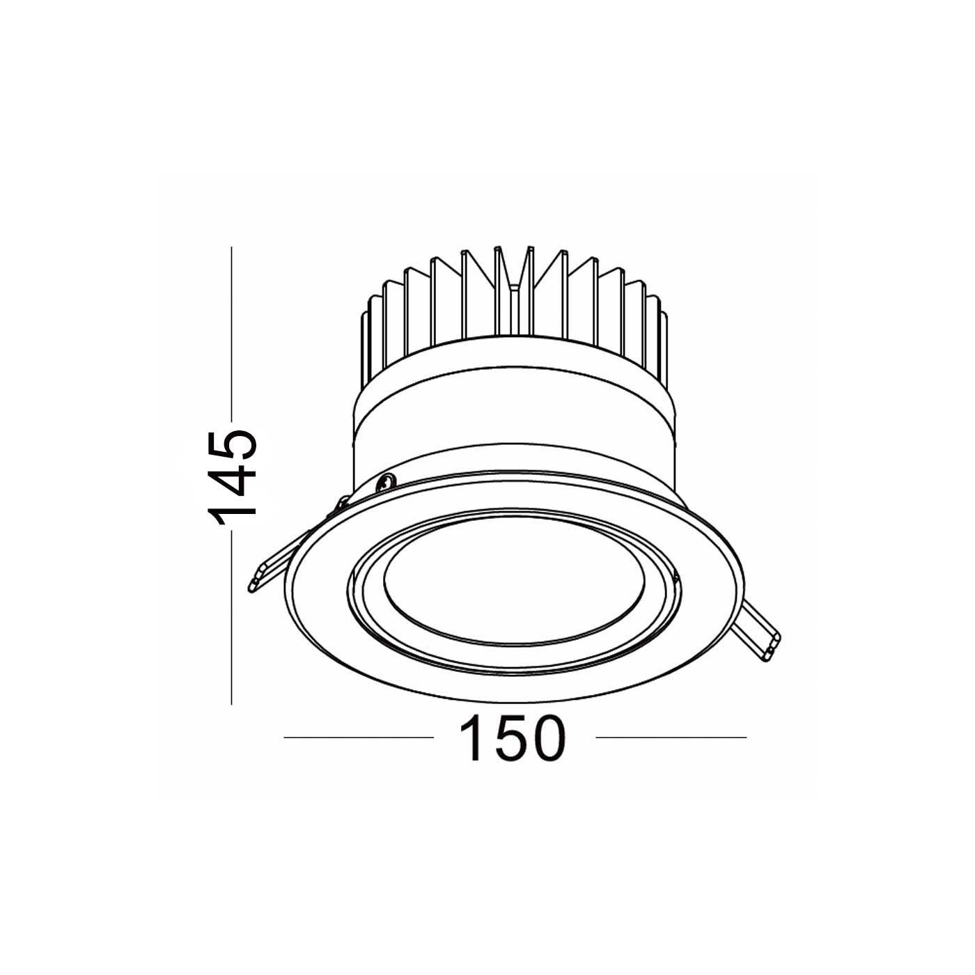 Tony LED zápustné venkovní svítidlo IP65 Ra>90 náklopné