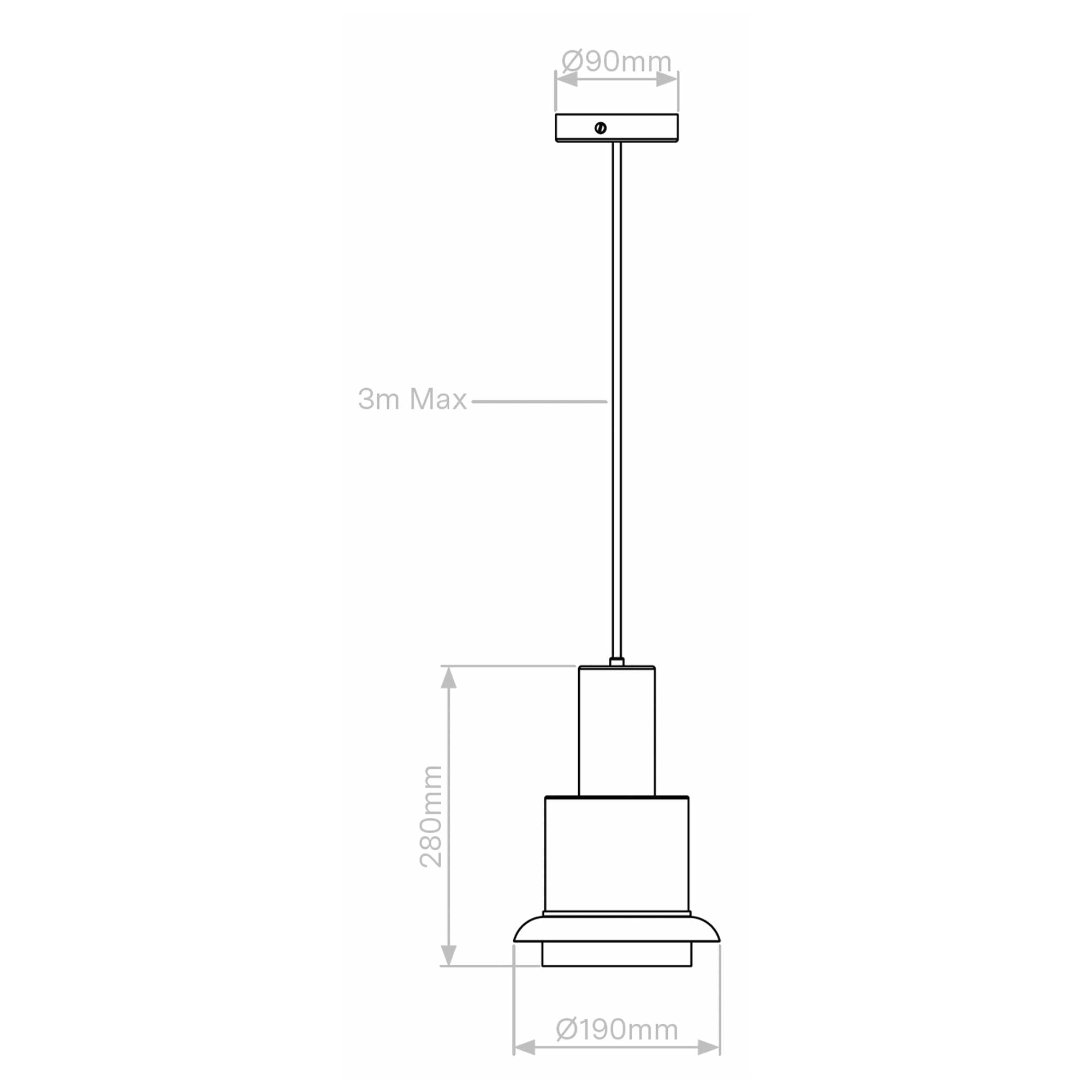DCW éditions Chaumont L E27 függő lámpatest