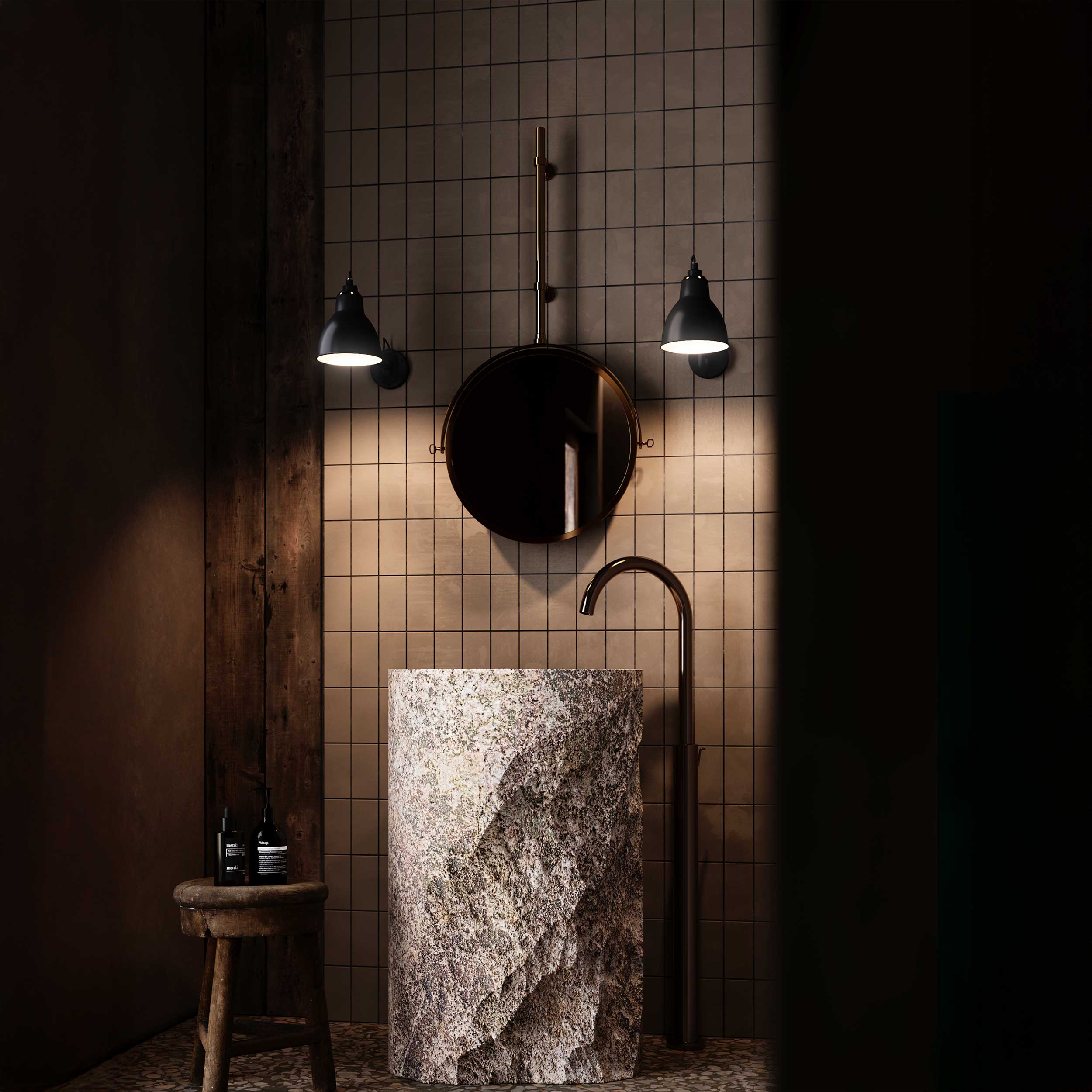 DCW éditions Lampe Gras N°104 E27 fürdőszoba lámpatest IP44