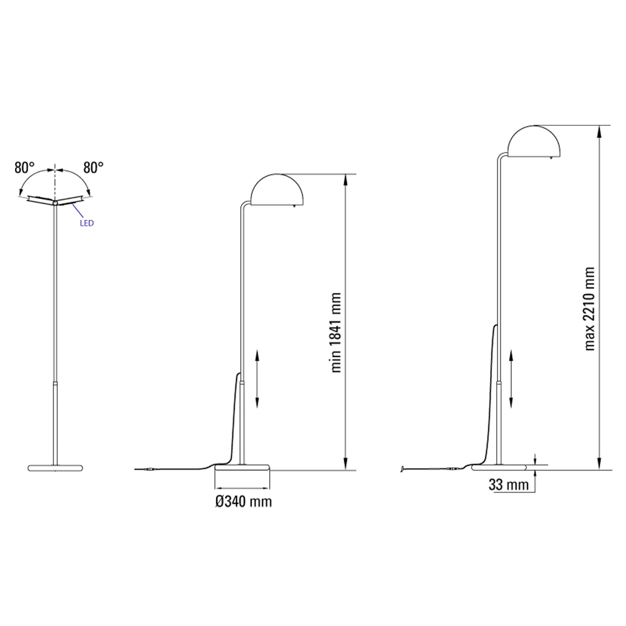 DCW éditions Mezzaluna LED állólámpa