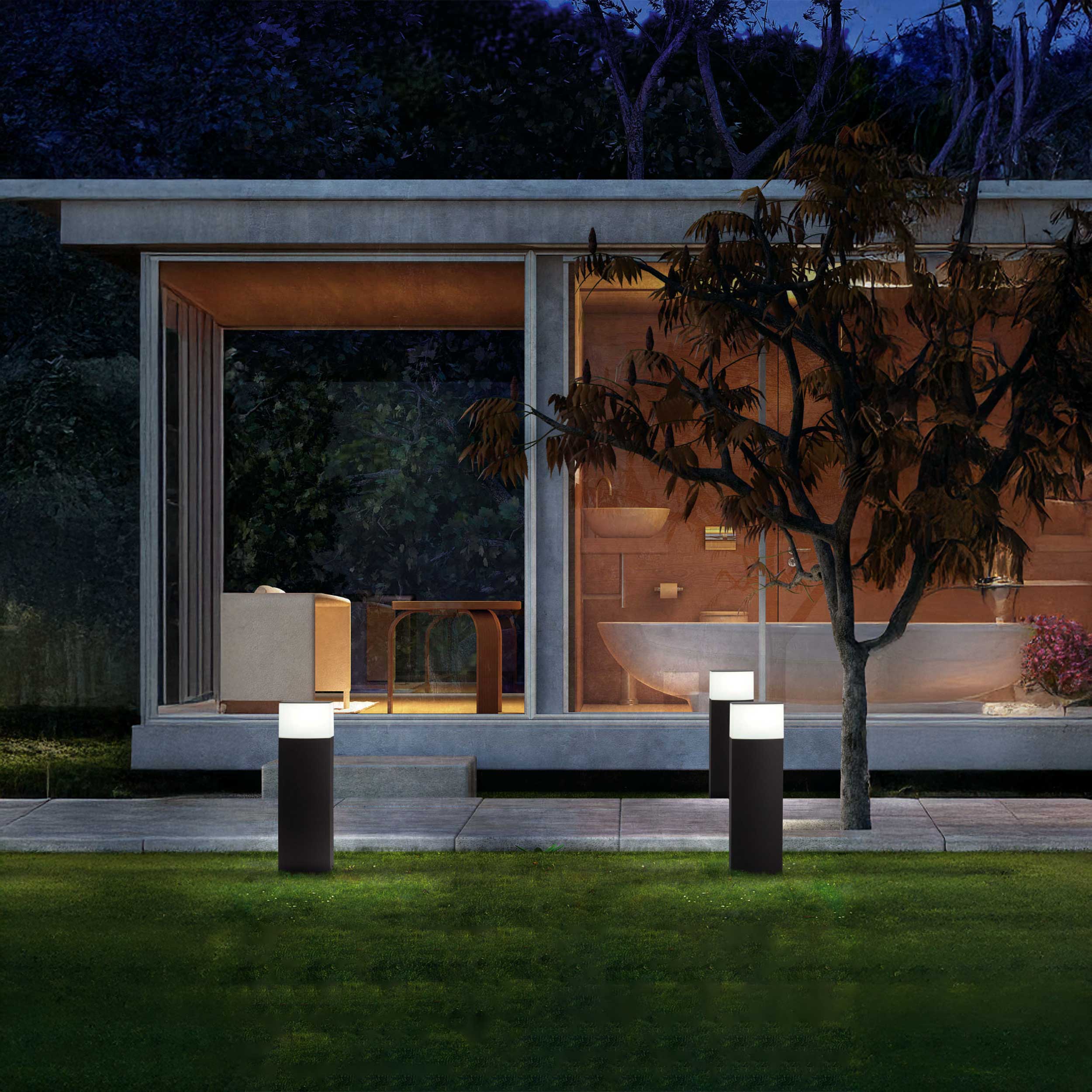 Faro Datna E27 column exterior light IP44