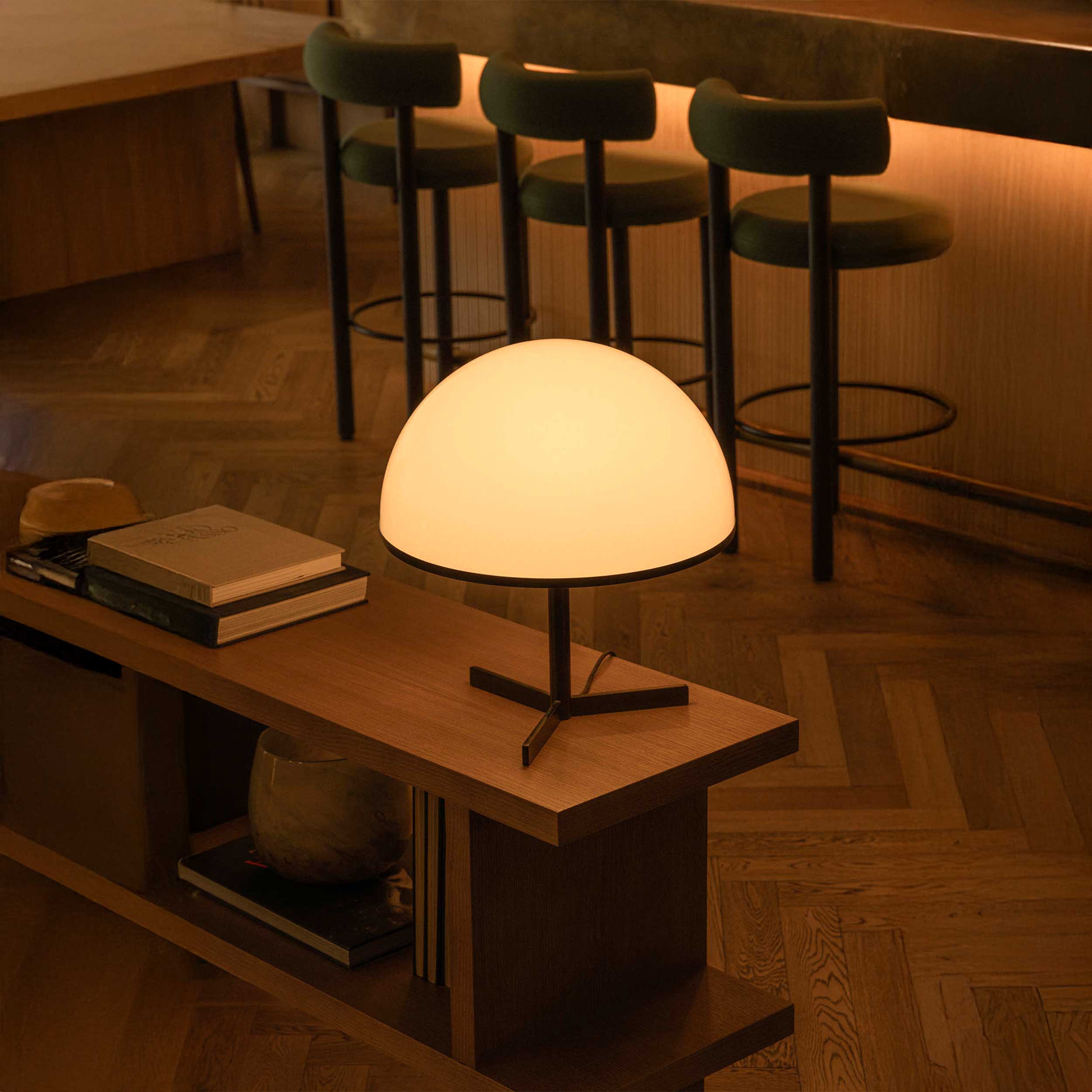 Faro Dome M E27 asztali lámpa, fényerőszabályozható