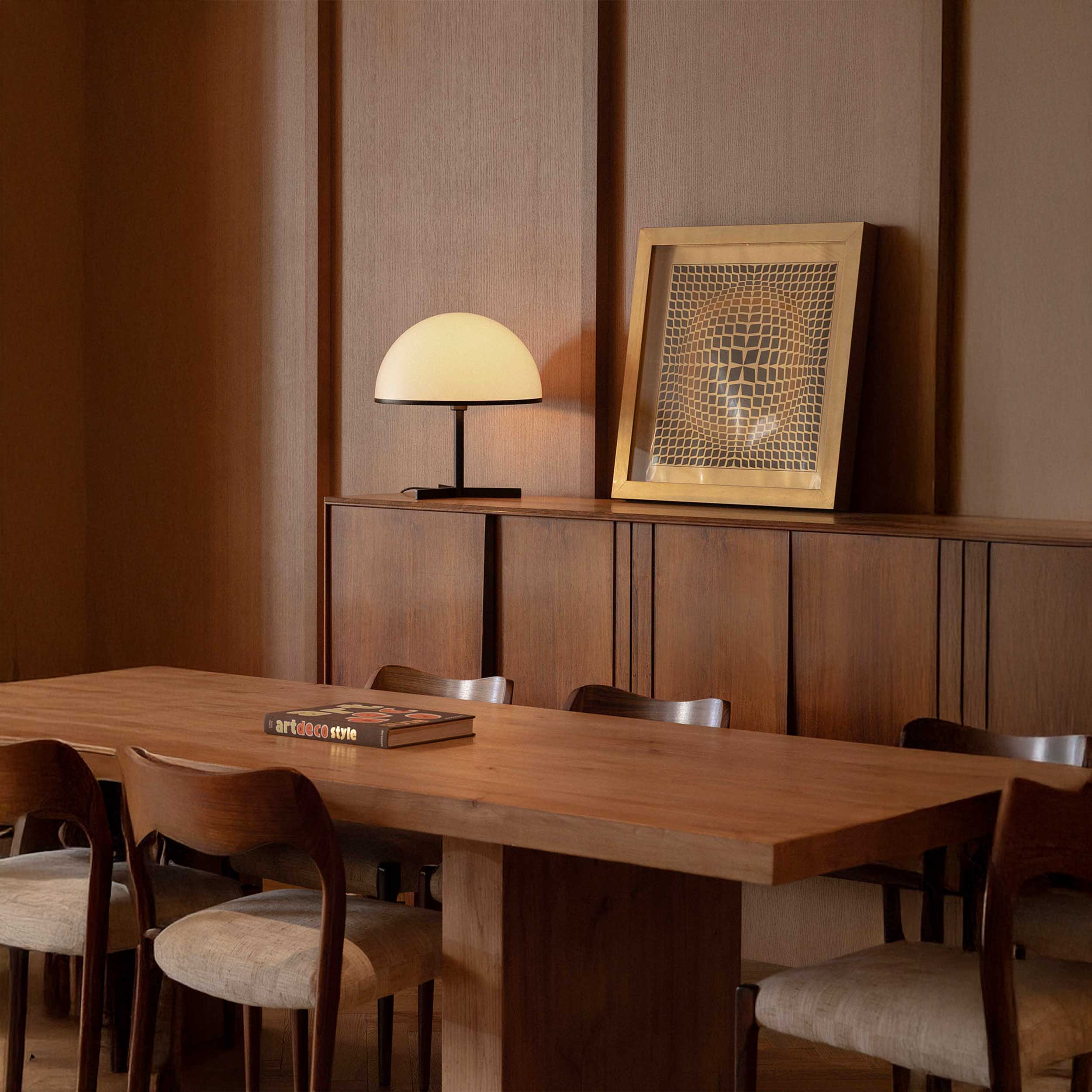 Faro Dome M E27 asztali lámpa, fényerőszabályozható