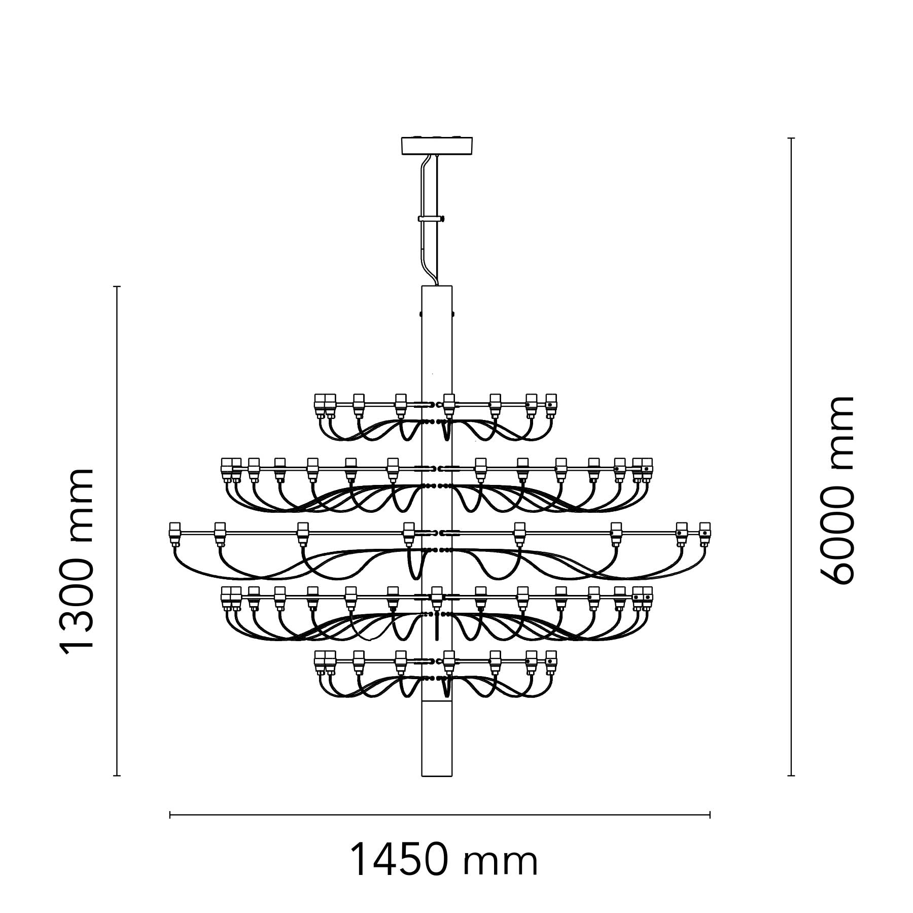 Flos 2097 E14 závěsný lustr