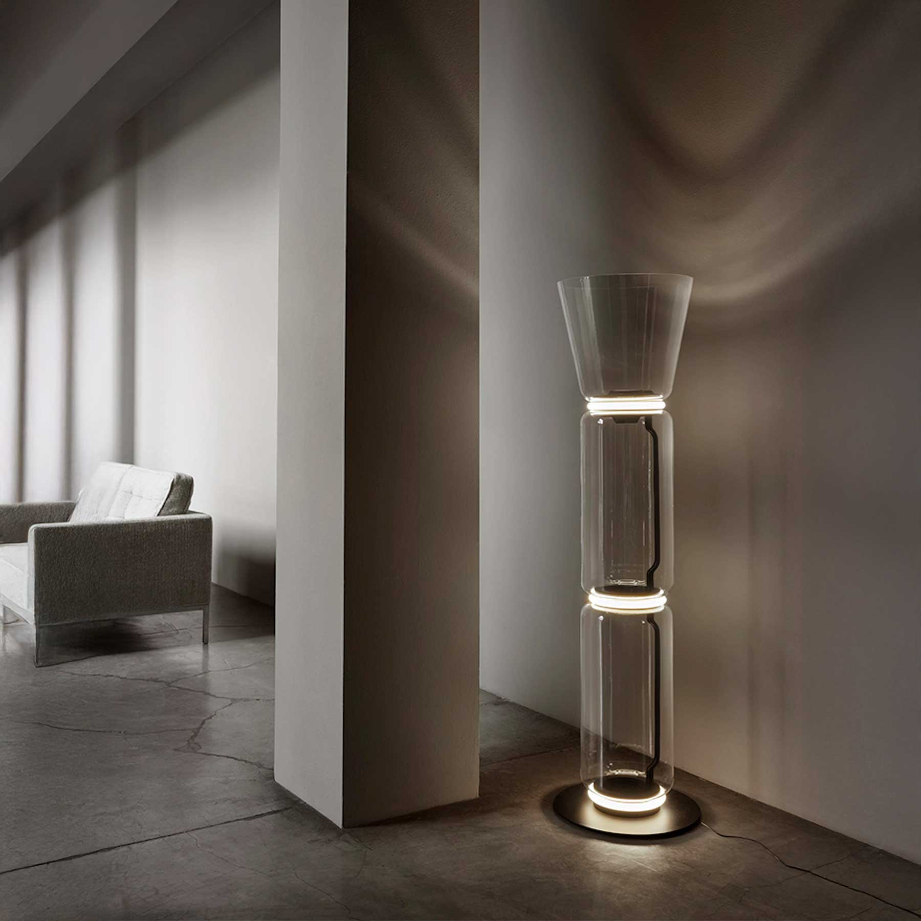 Flos Noctambule LED stojací skleněné svítidlo