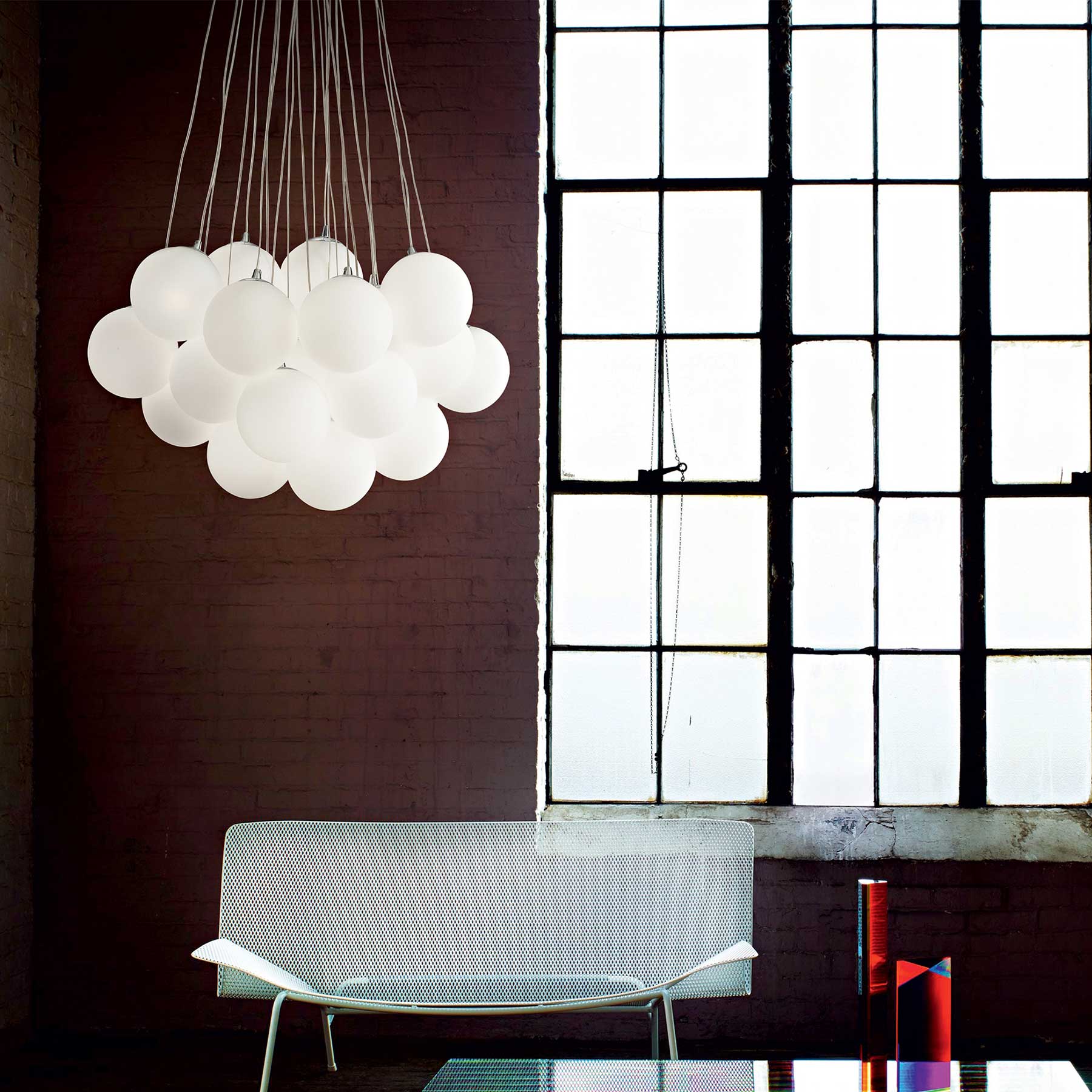 Ideal Lux Mapa Plus E14 závěsné skleněné svítidlo