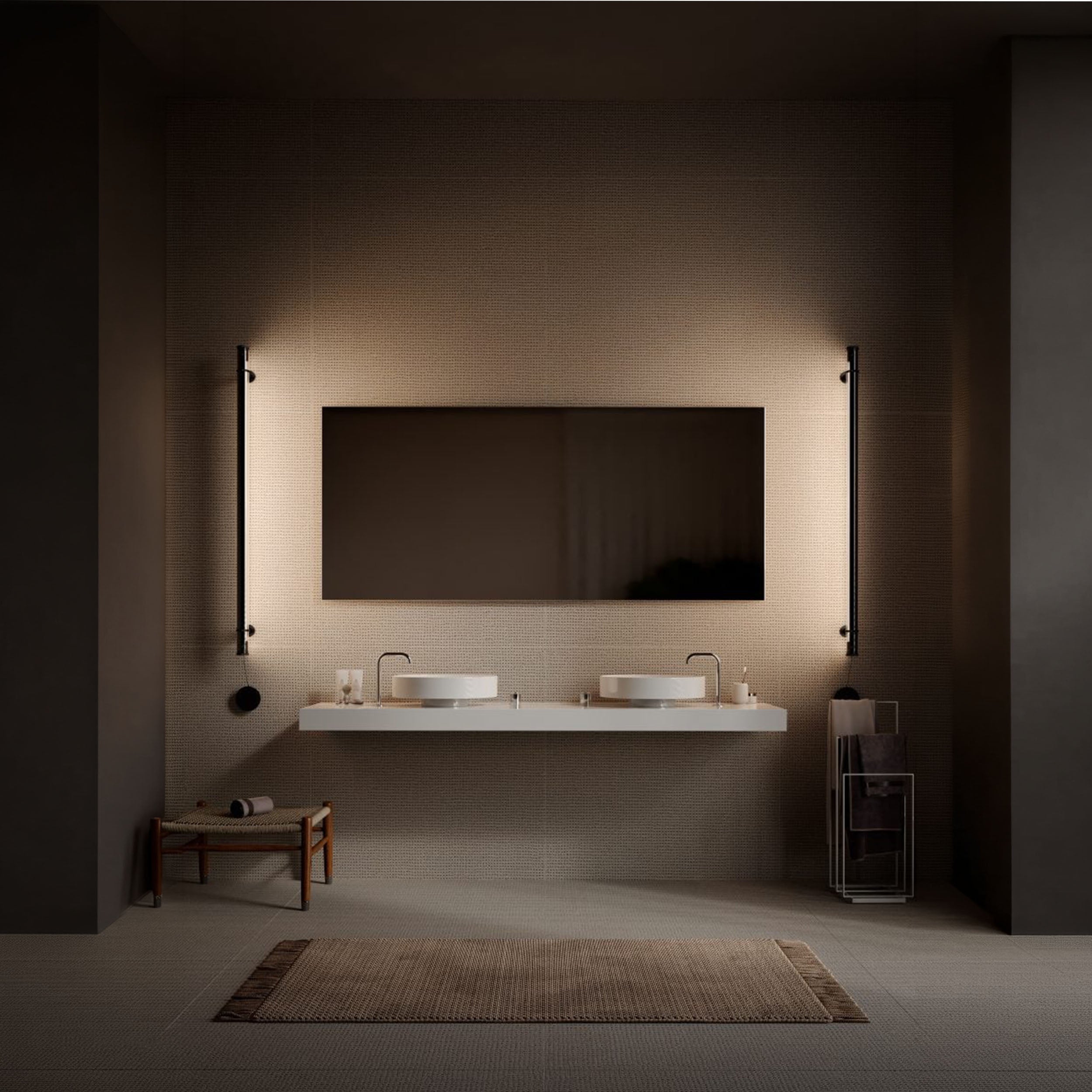 Marset Fris LED bronz falilámpa kábellel