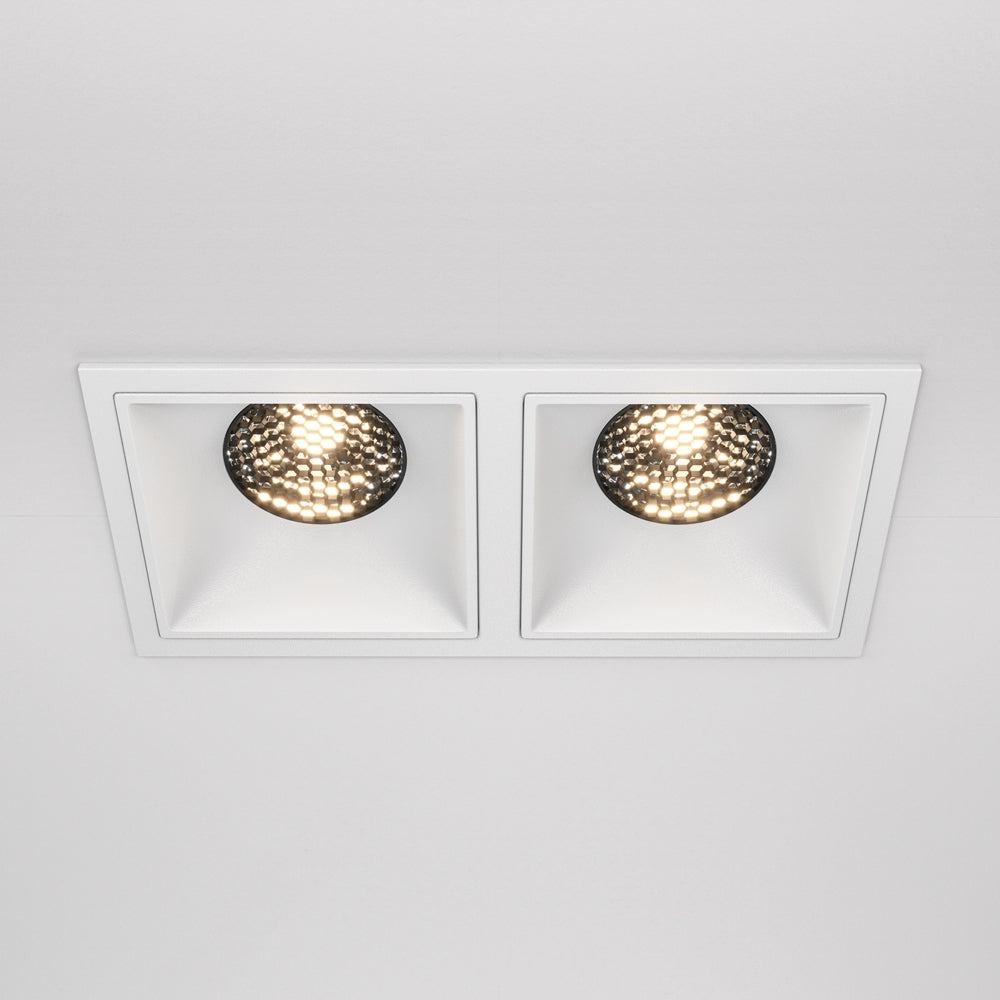Maytoni Alfa LED 15W 36° süllyesztett négyzet alakú lámpa, fehér
