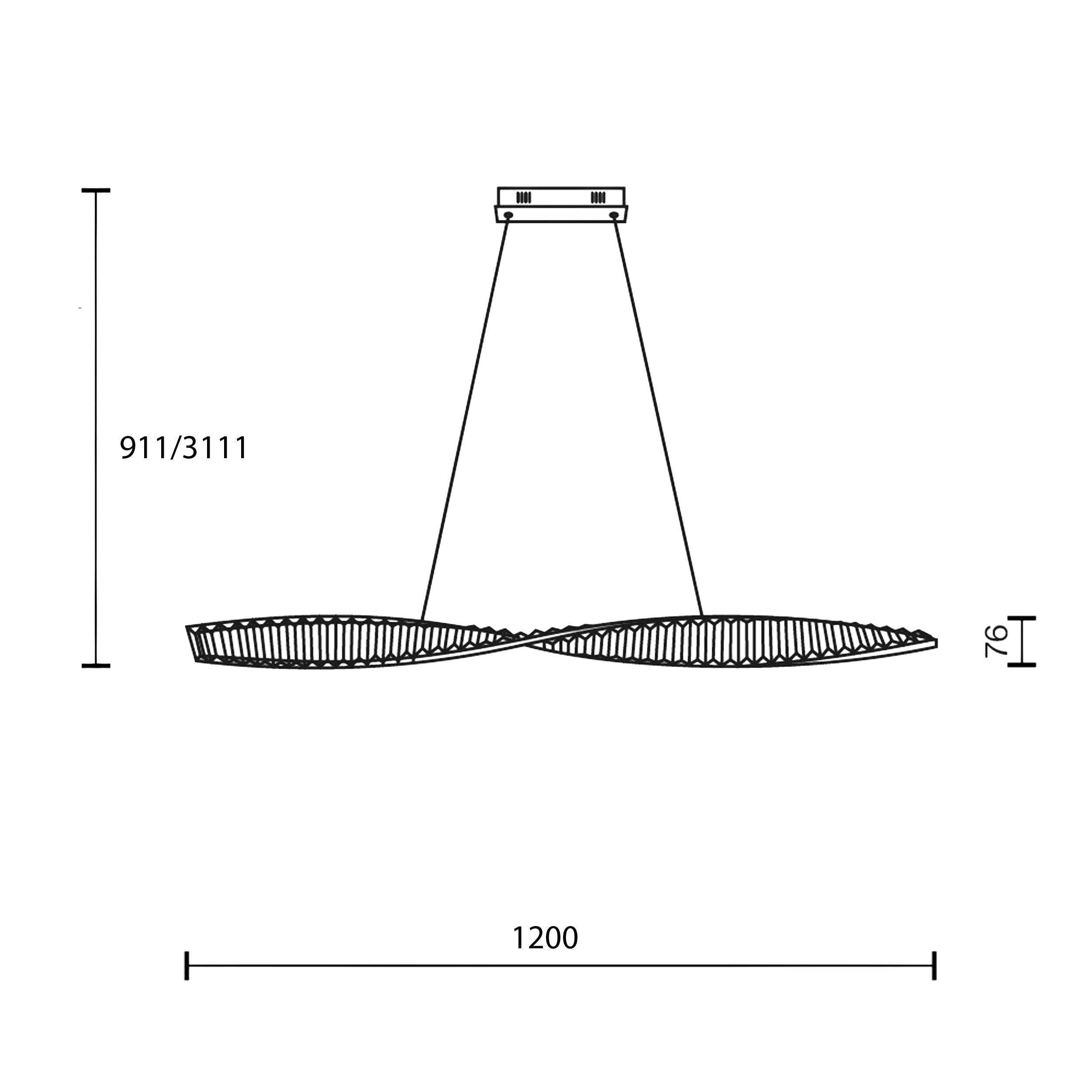 Maytoni Krone LED függesztett lineáris lámpa