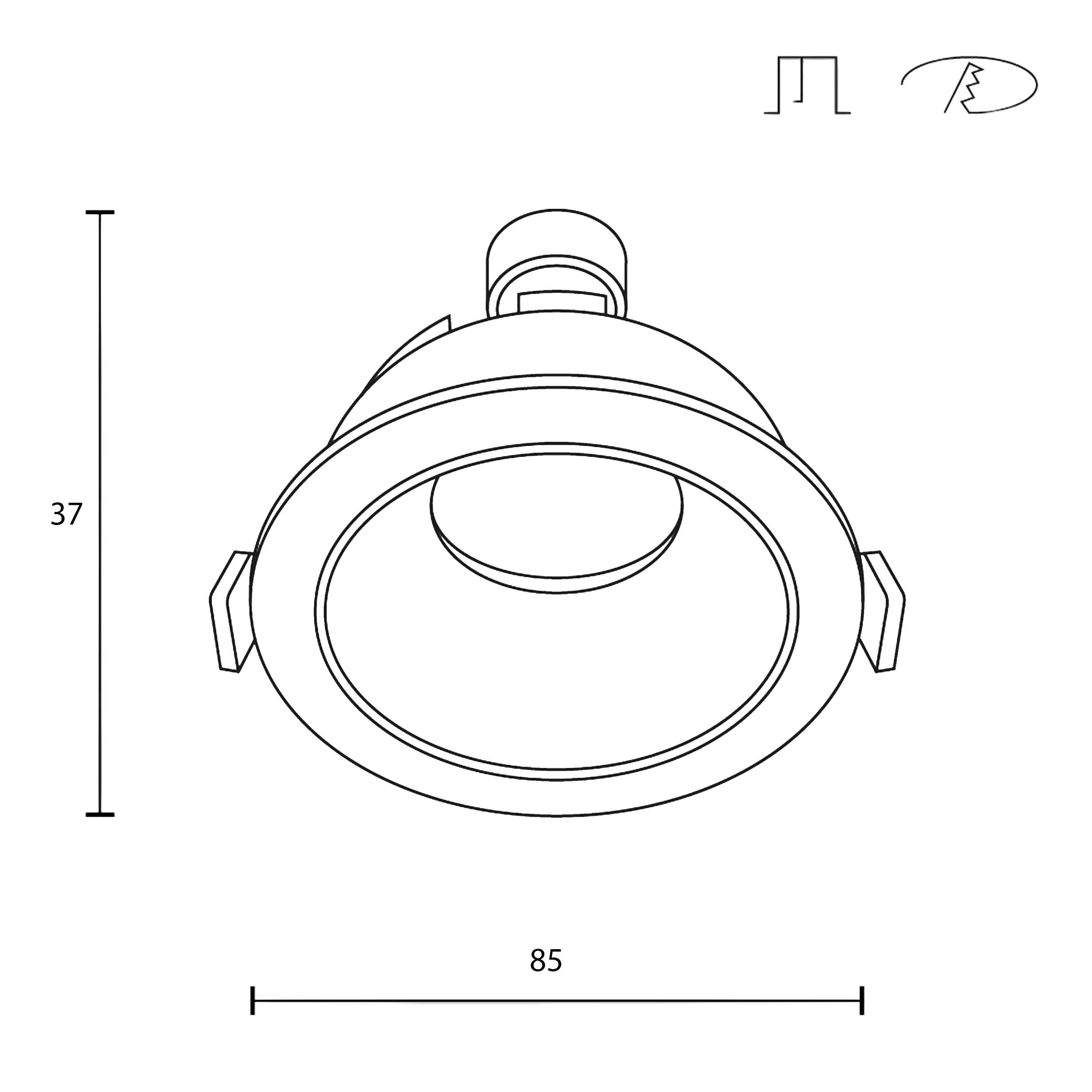 Maytoni downlight Share GU10 süllyesztett kör alakú lámpa