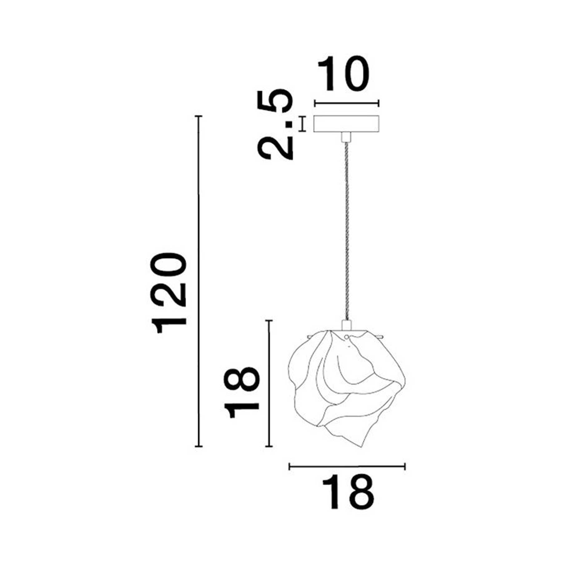Nova Luce Odelle E14 závěsné skleněné svítidlo