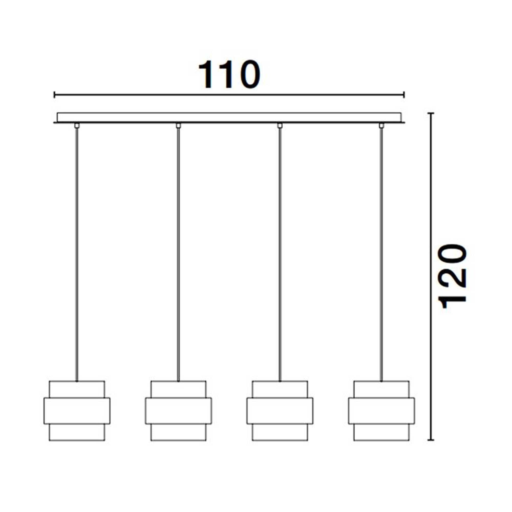 Nova Luce Sianna Sianna E27 hosszanti üveg függőlámpa