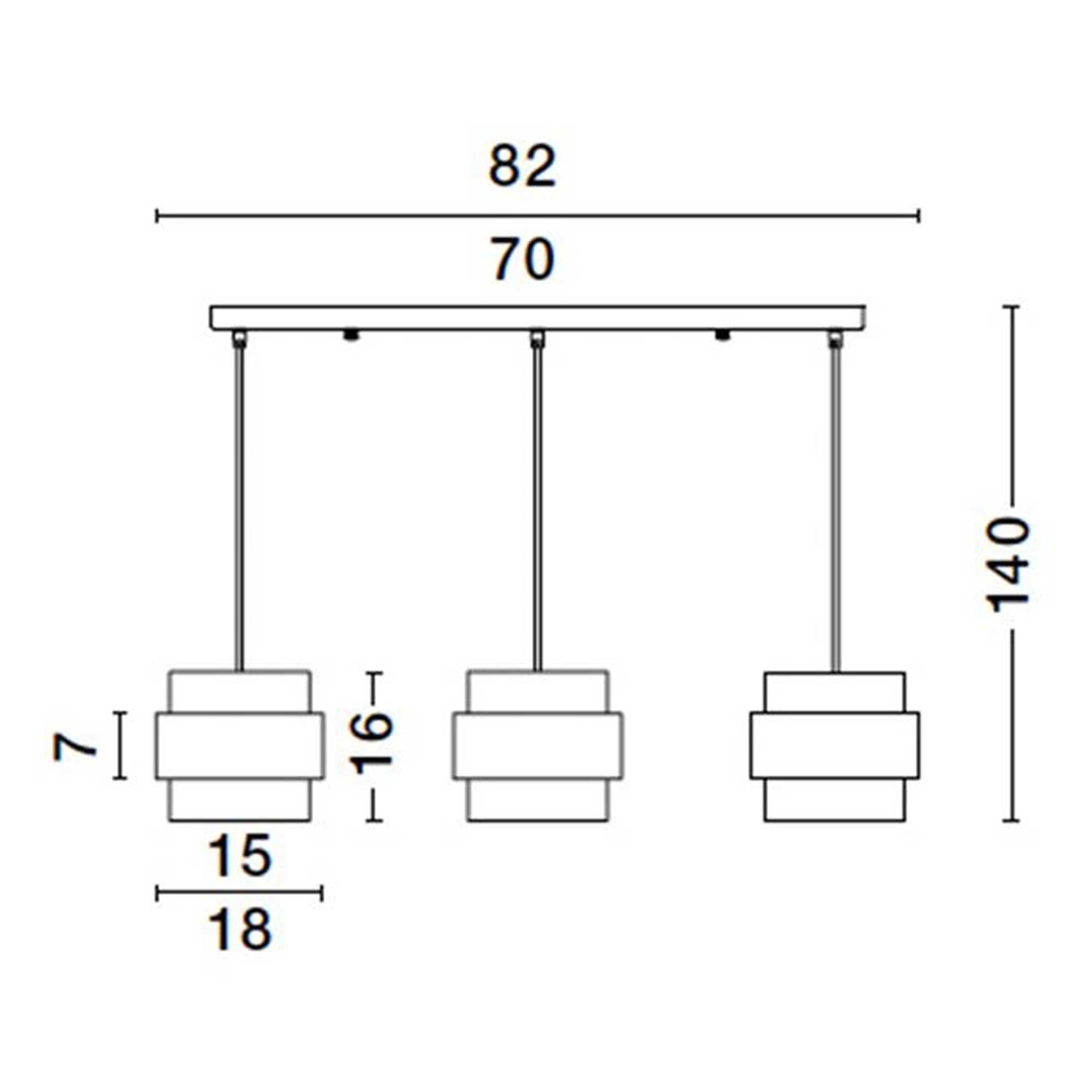 Nova Luce Sianna Sianna E27 hosszanti üveg függőlámpa