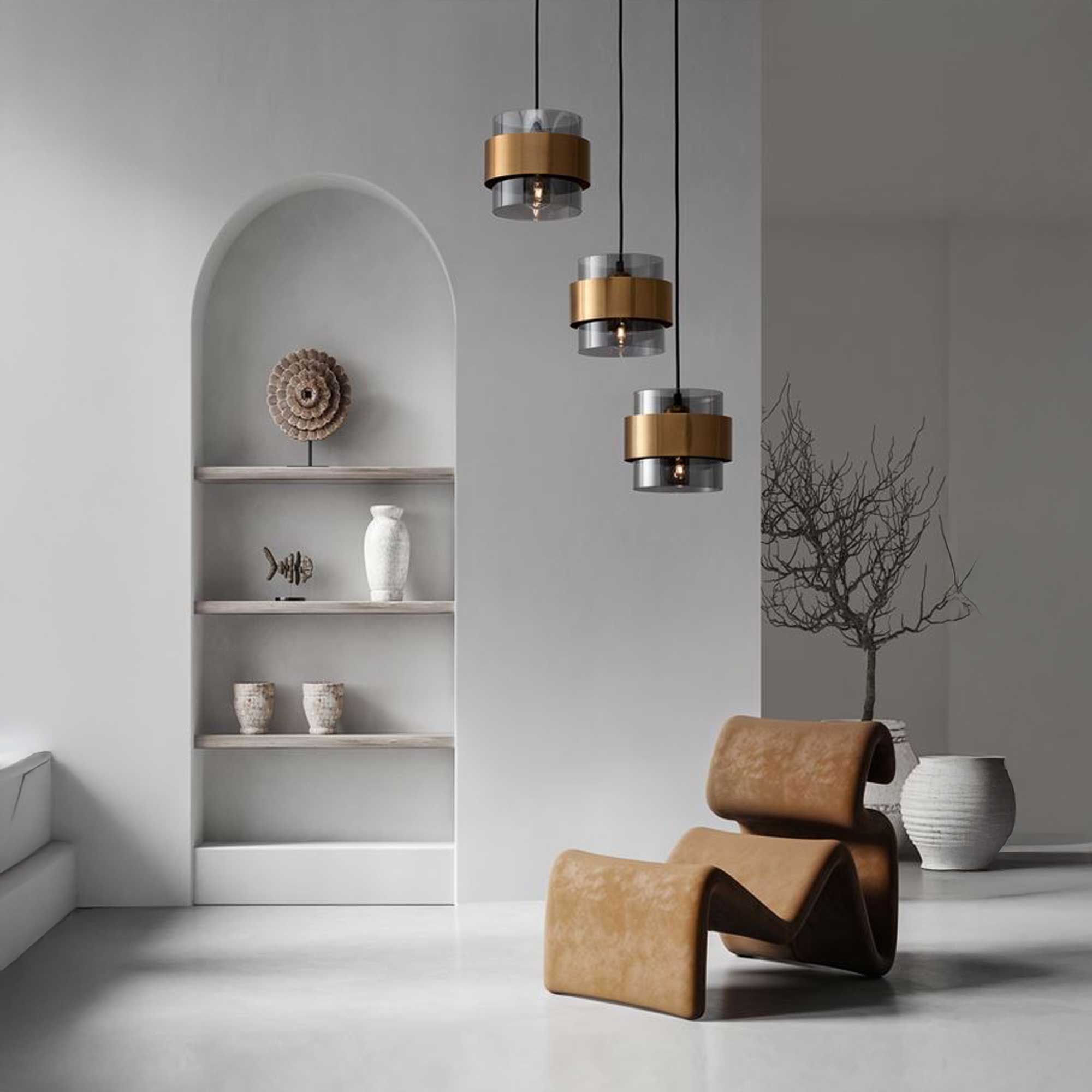 Nova Luce Sianna E27 üveg függő lámpatest függőlegesen