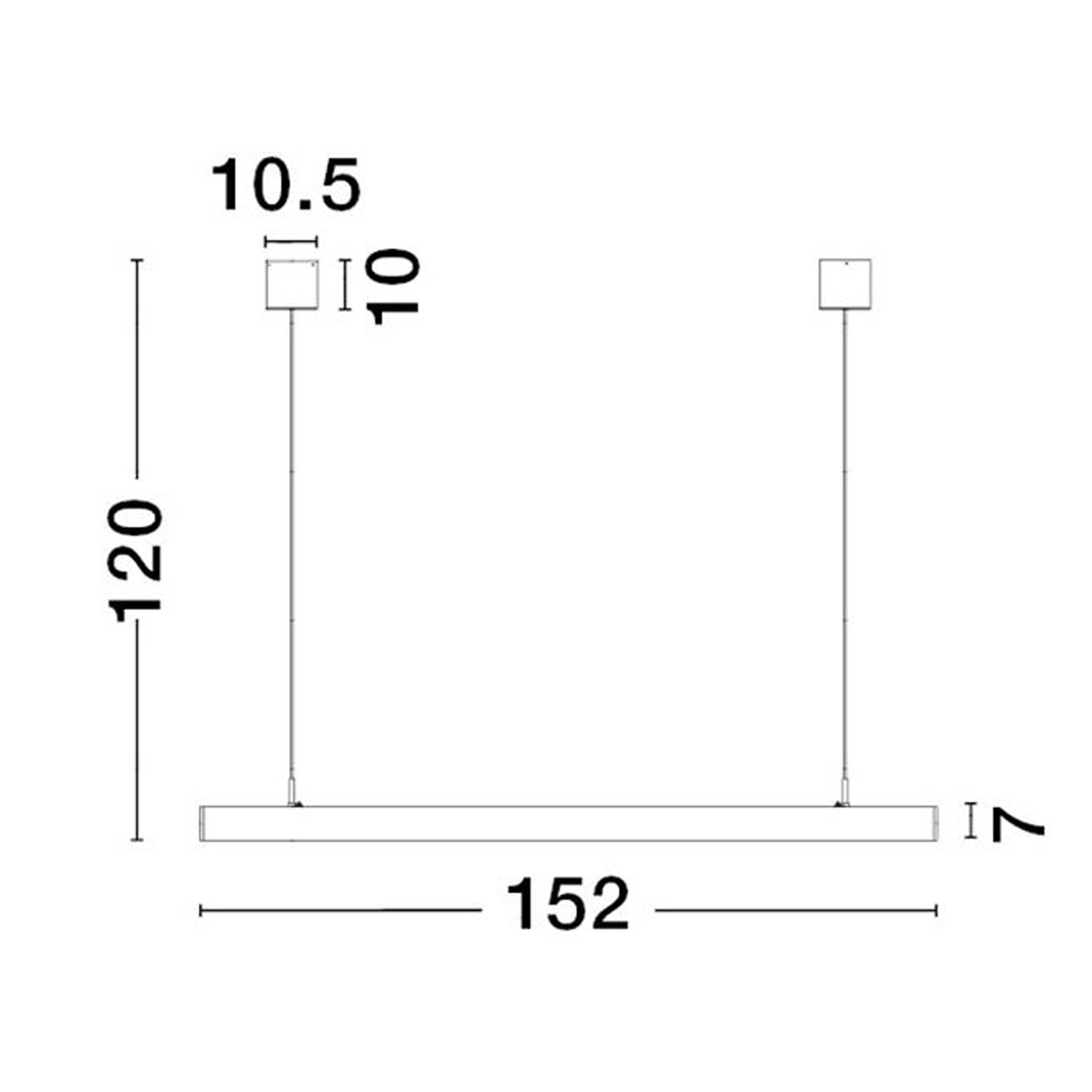 Nova Luce Elettra LED-es lineáris függeszték lámpatest