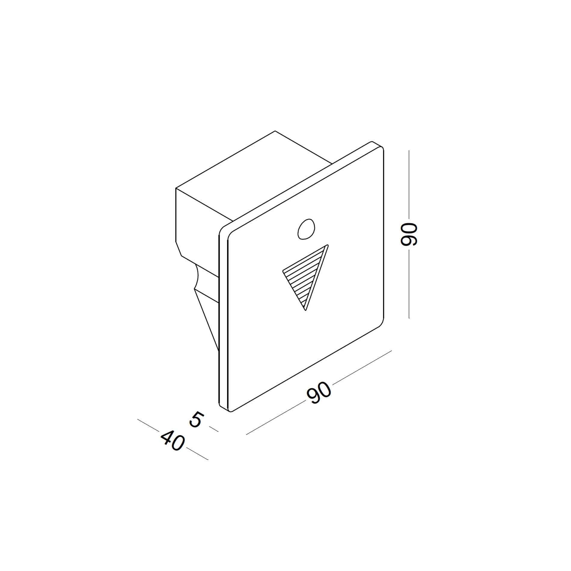 Ascend LED schodišťové zápustné svítidlo s pohybovým senzorem