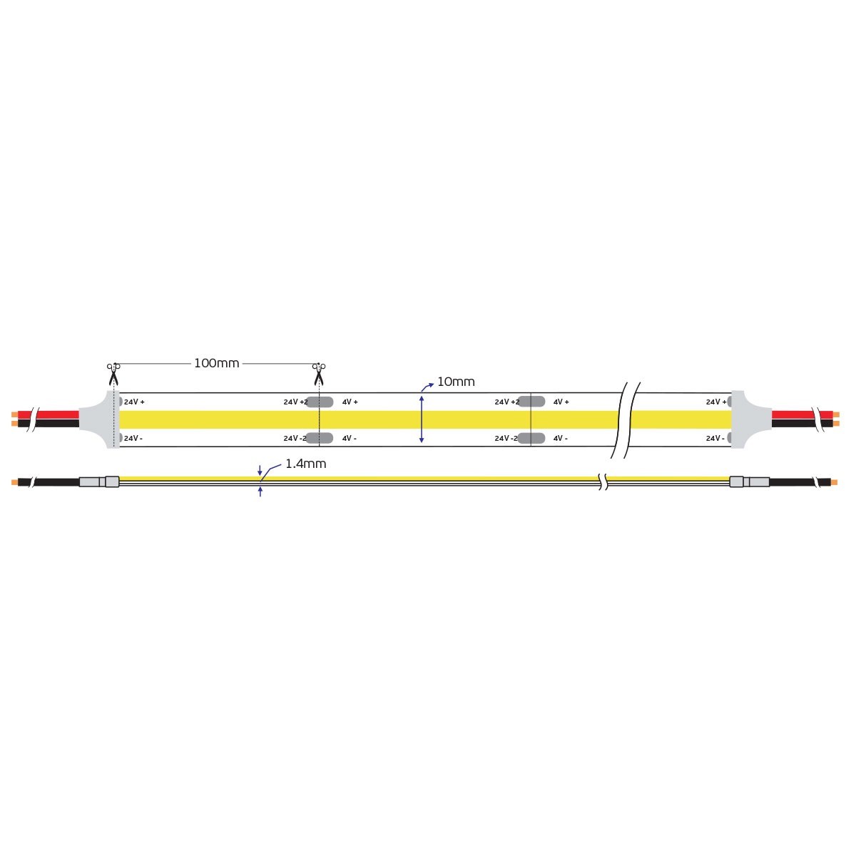 COB LED szalag 24 V CRI90 IP20 (5 m)