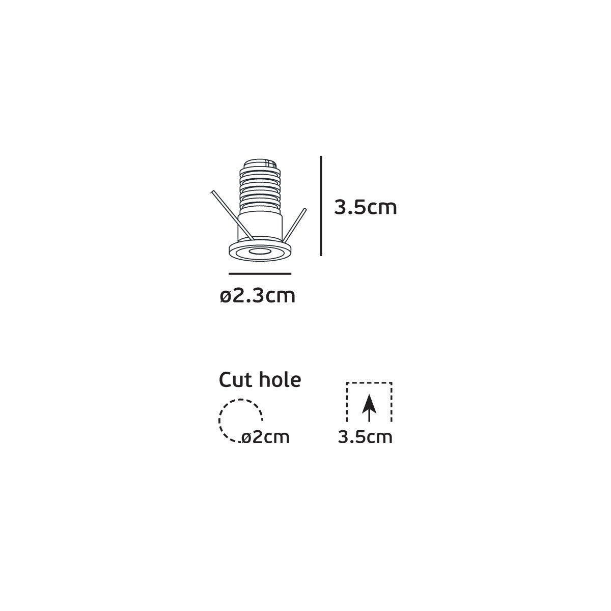 VK Light Smol LED süllyesztett miniatűr lámpatest