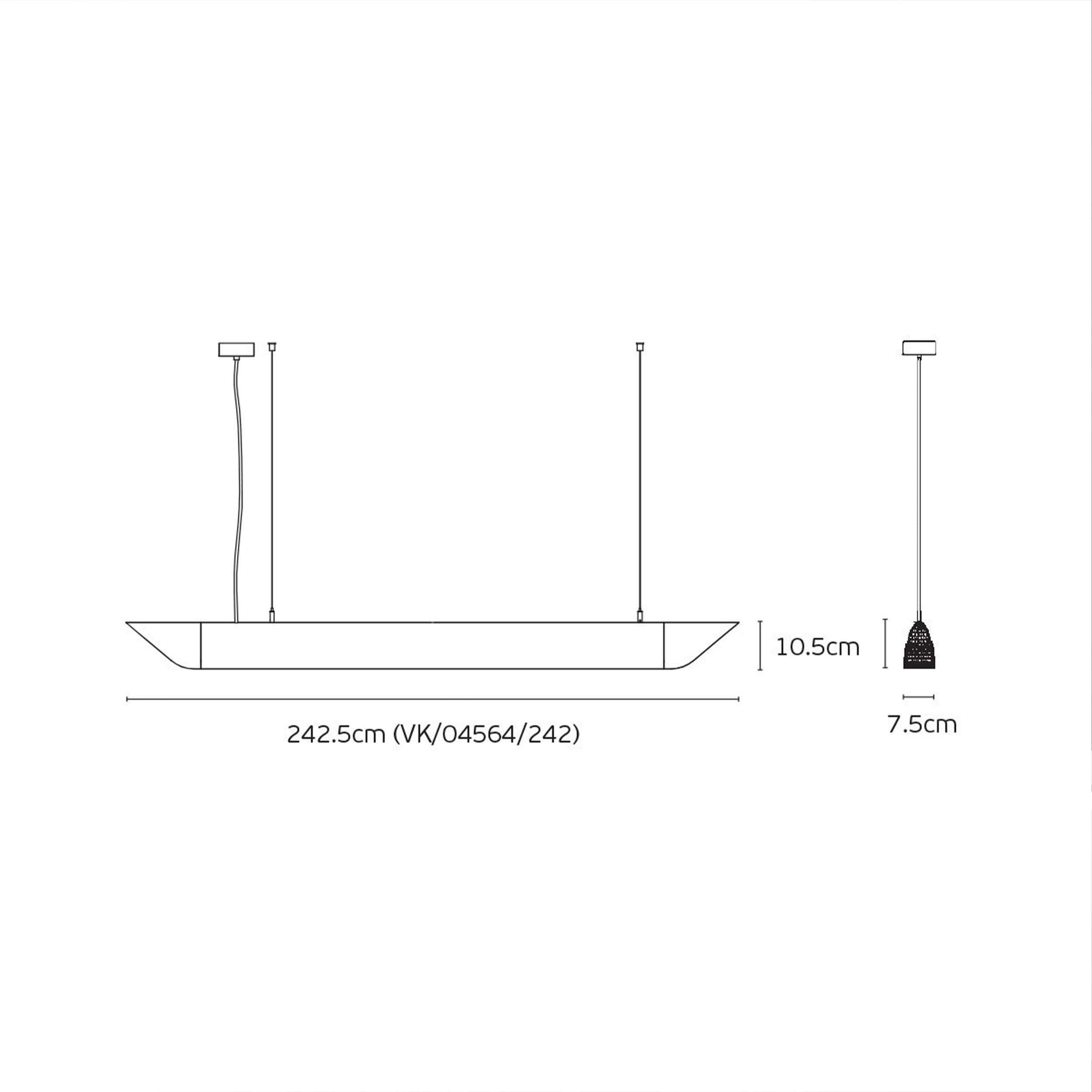 VK Light Mute Slim LED függesztett akusztikus lámpa