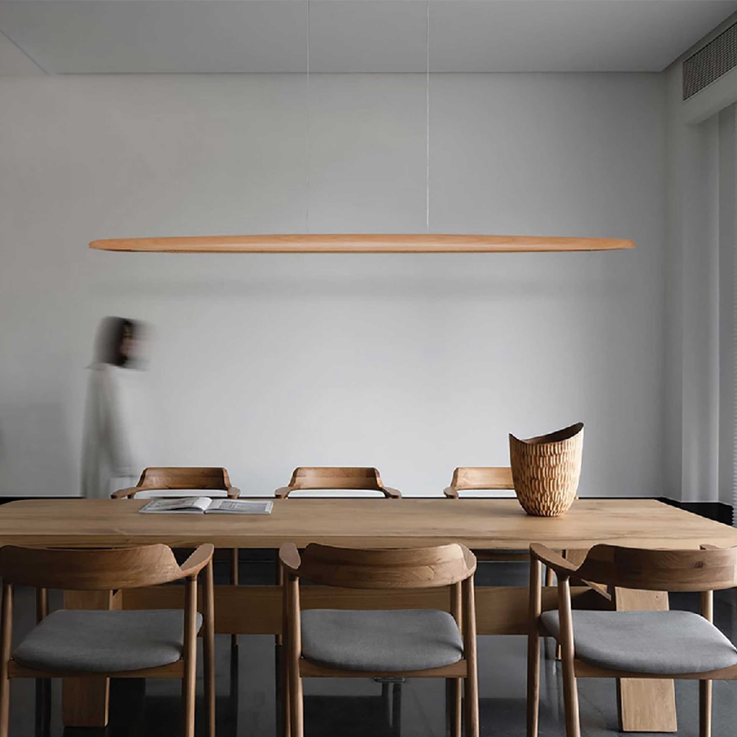 VK Light Woody LED függesztett, lekerekített, fa vonalvilágító