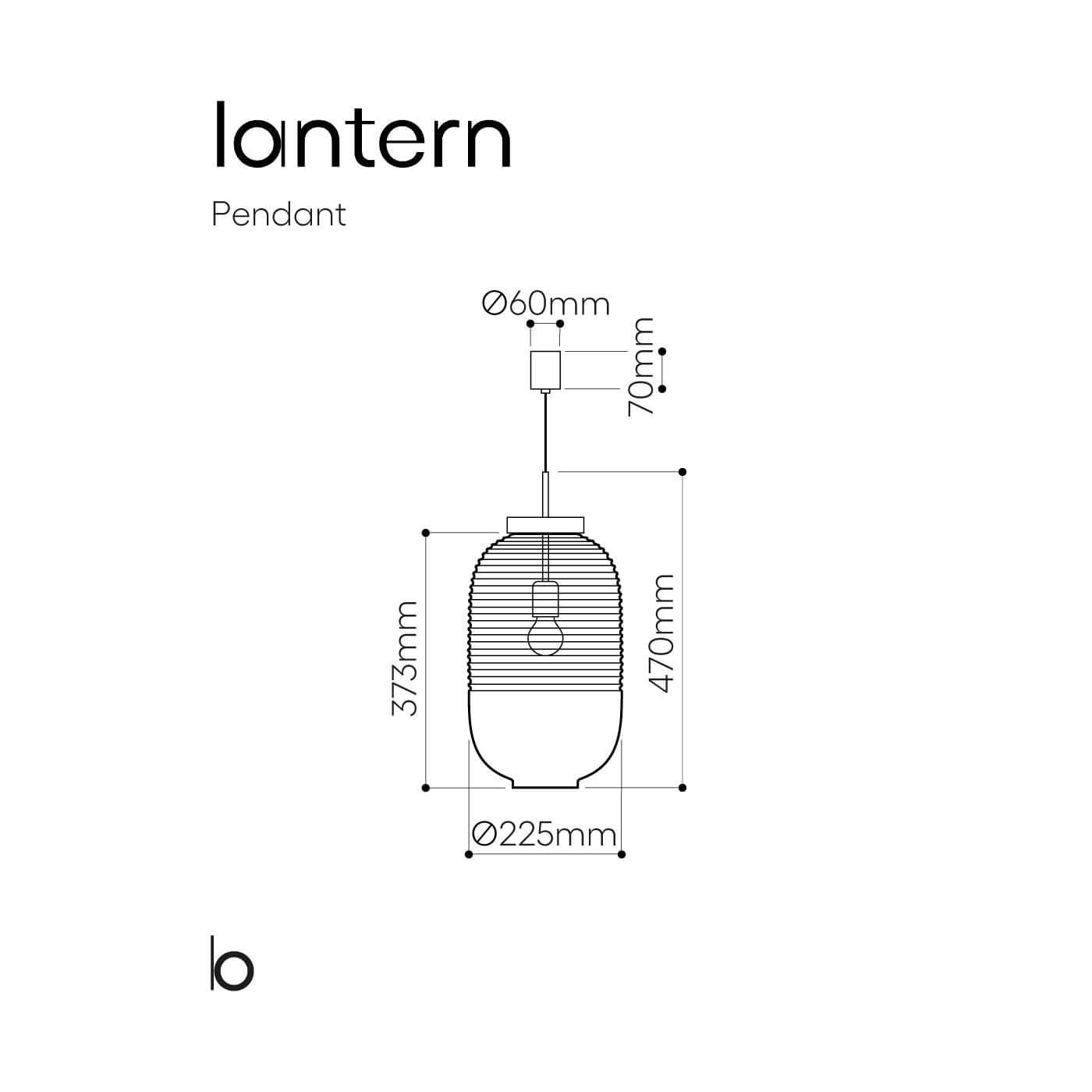 Bomma Lantern E27 skleněné závěsné svítidlo