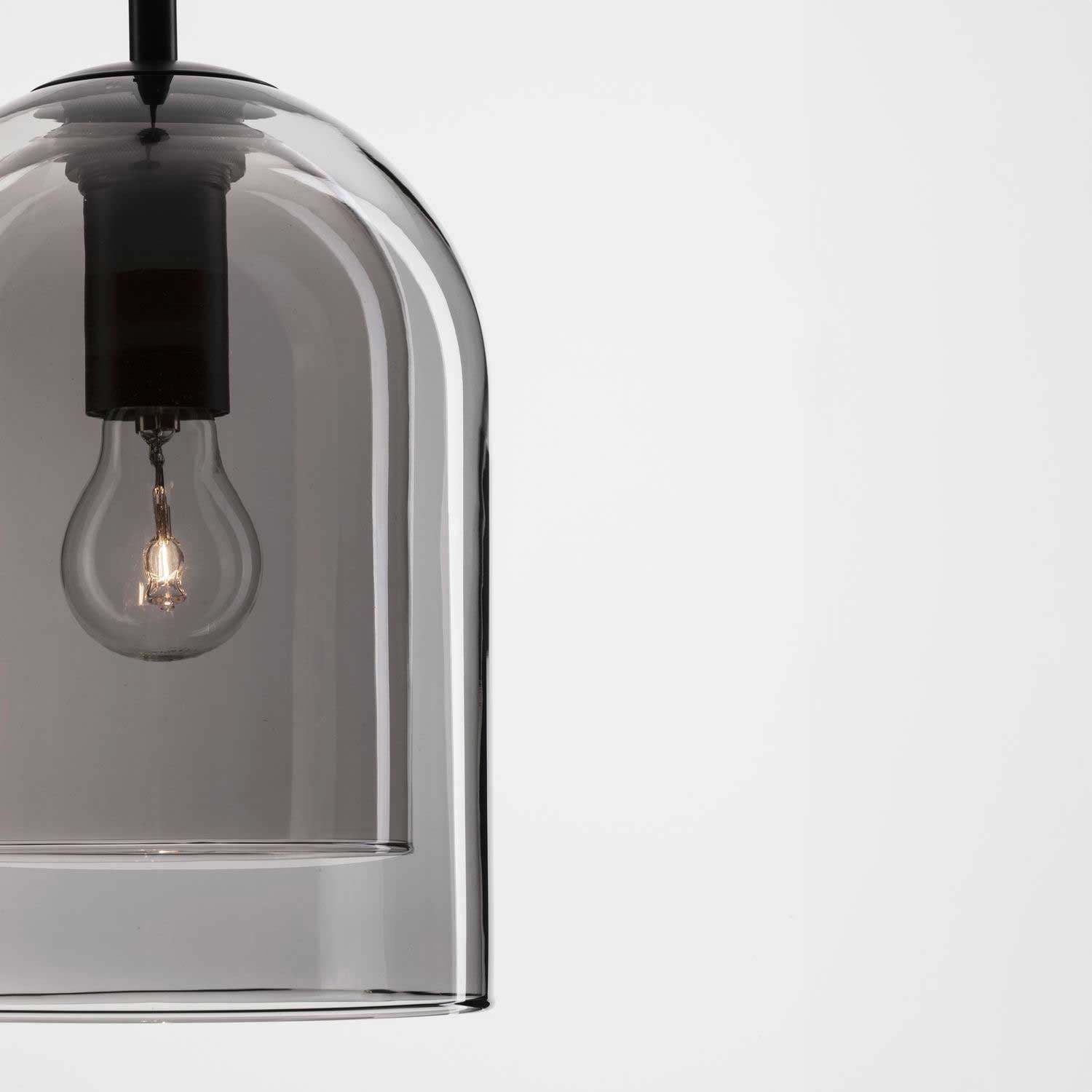 Nova Luce Velor single E27 skleněné závěsné svítidlo