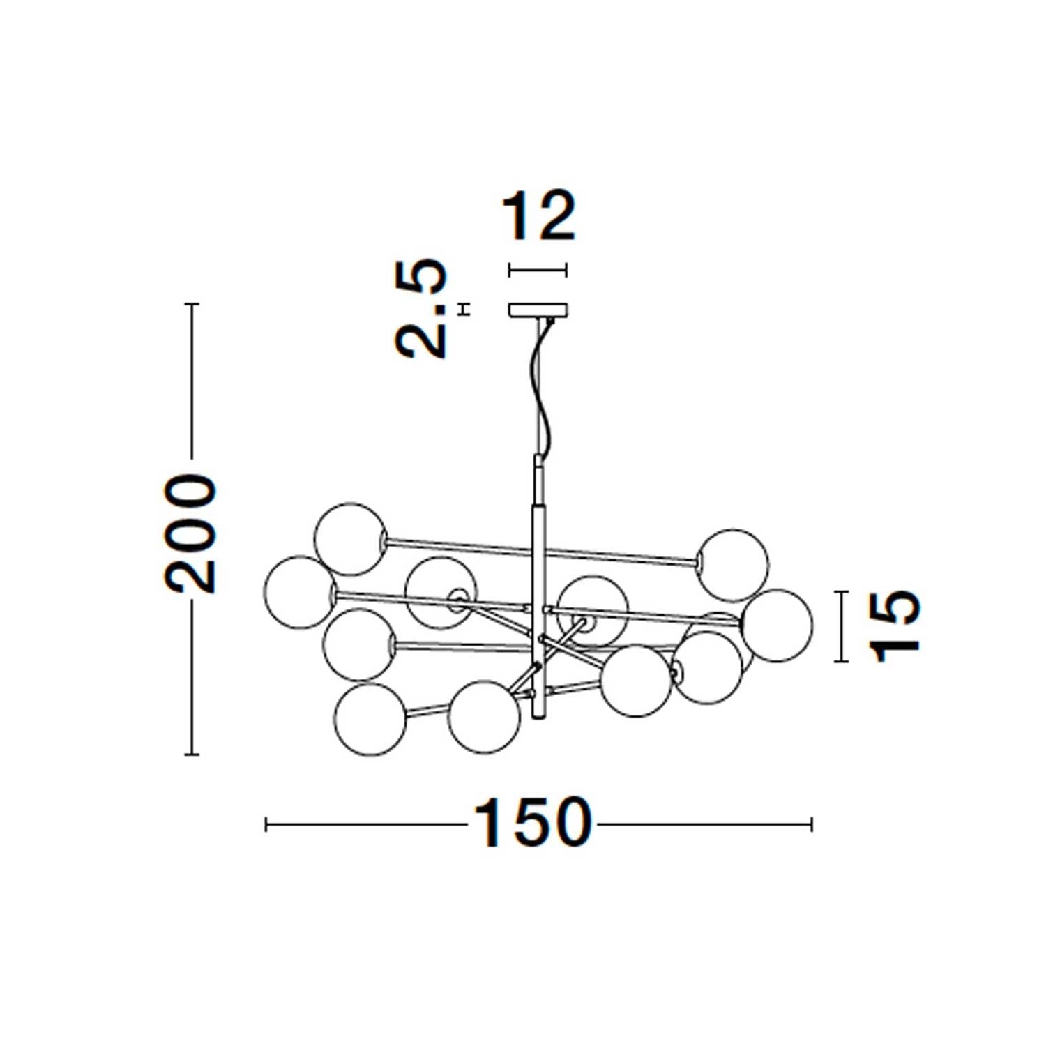Nova Luce Vitra G9 závěsné svítidlo lustr