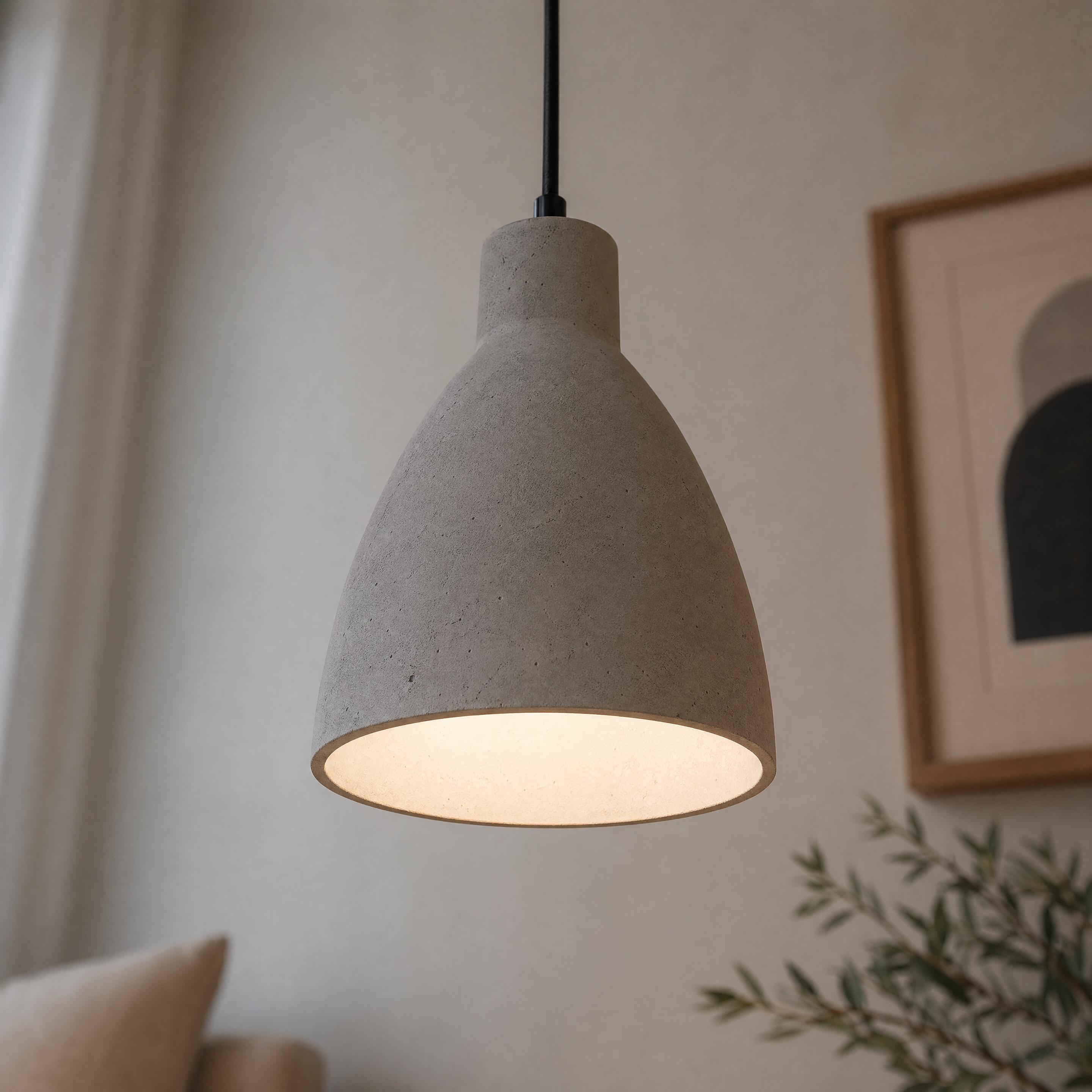 VK Light Remy E27 függesztett beton lámpa