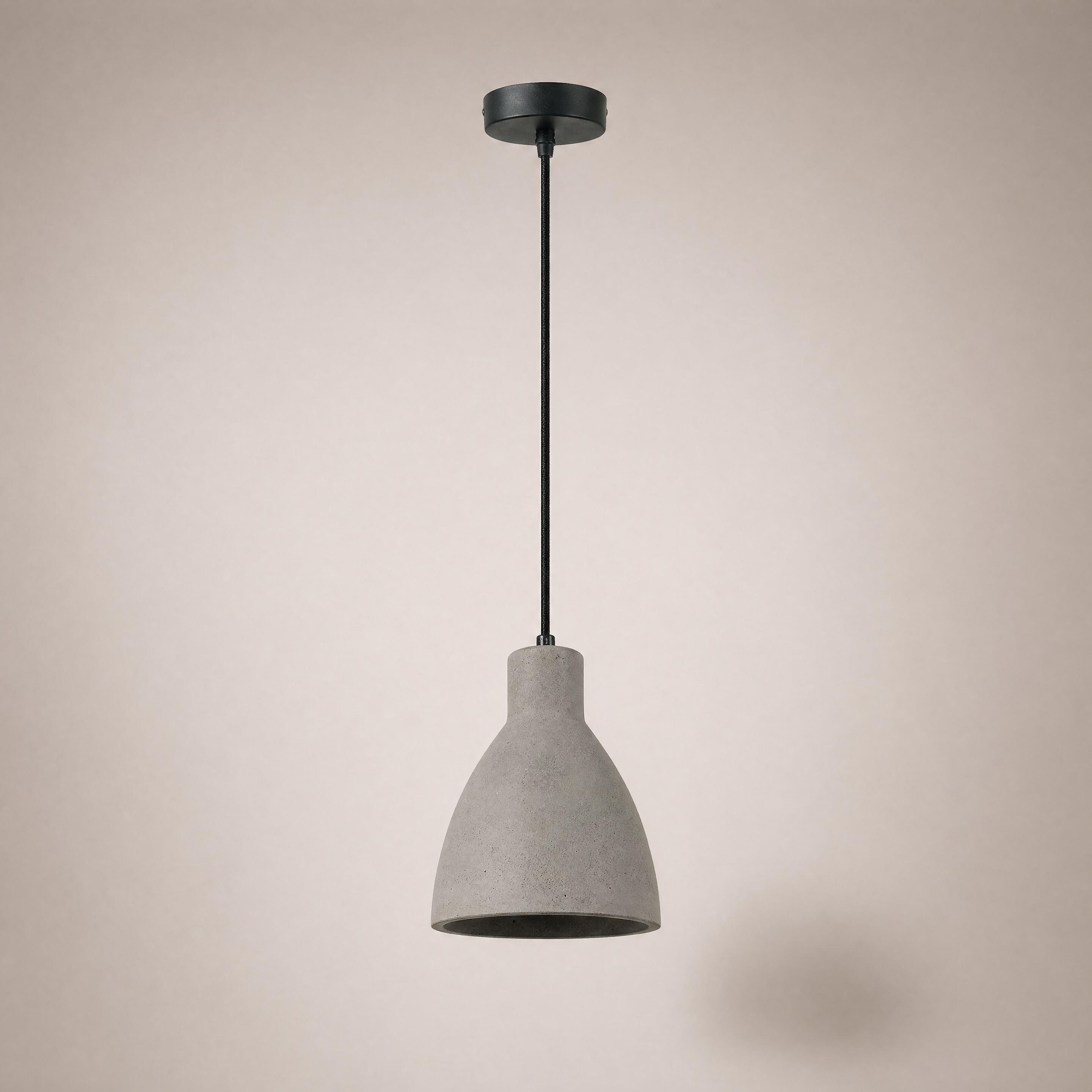 VK Light Remy E27 függesztett beton lámpa