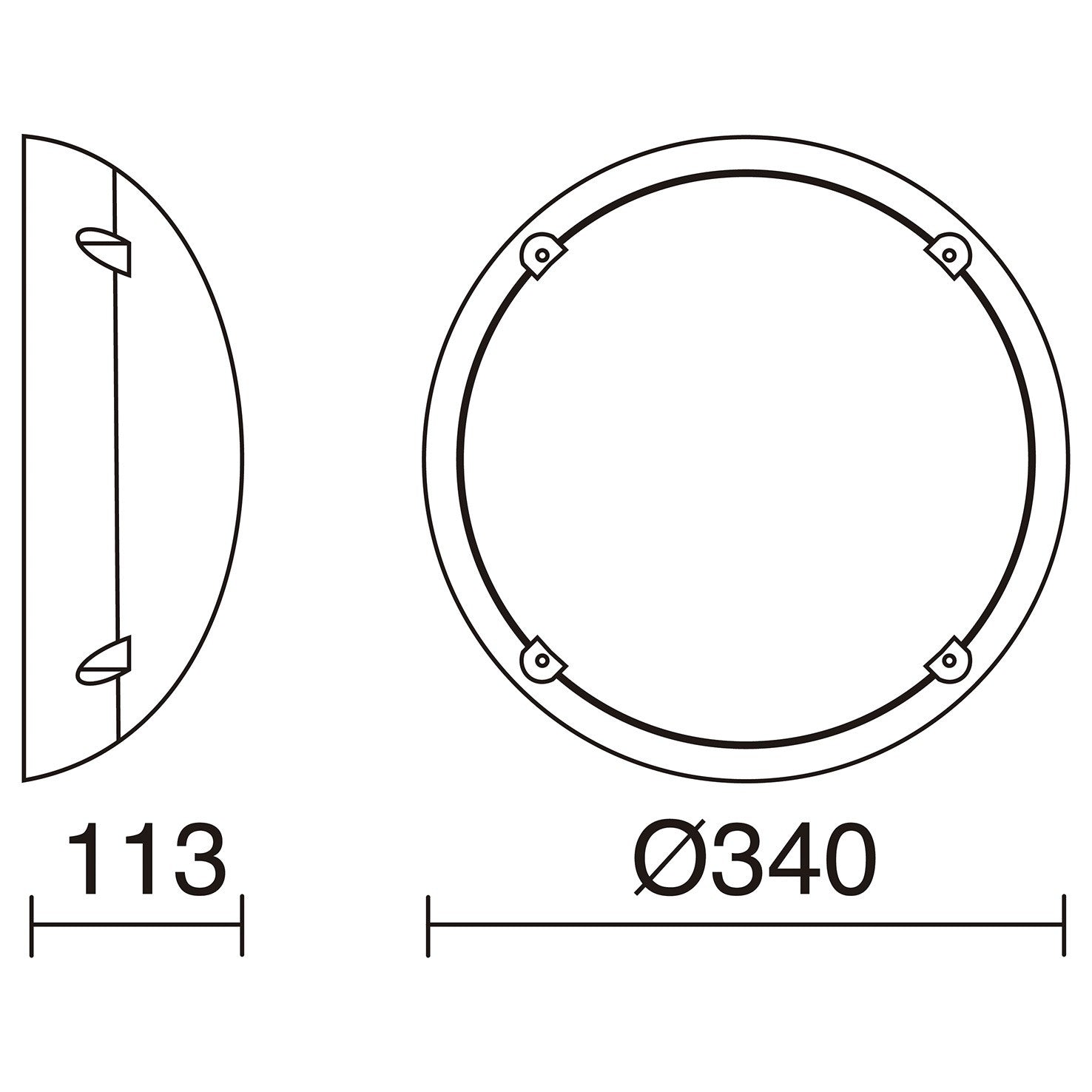 Cristher Alba E27 přisazené svítidlo bílé