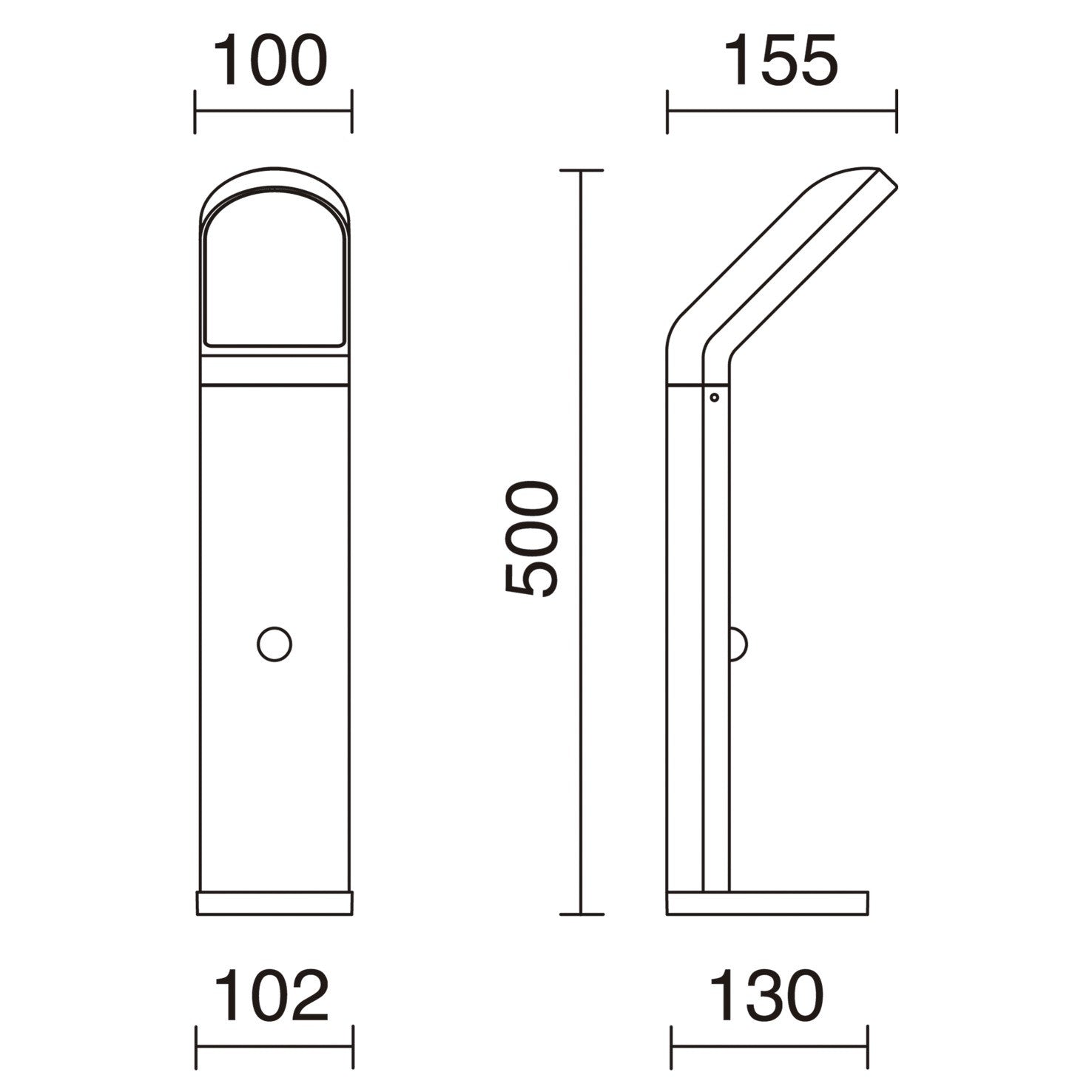 Dopo Castello LED sloupkové svítidlo se senzorem pohybu antracitové