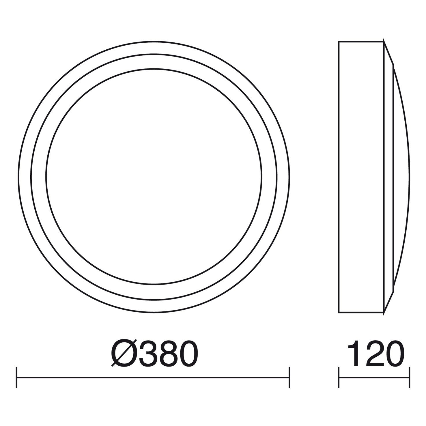 Cristher Daira LED přisazené svítidlo bez mřížky bílé