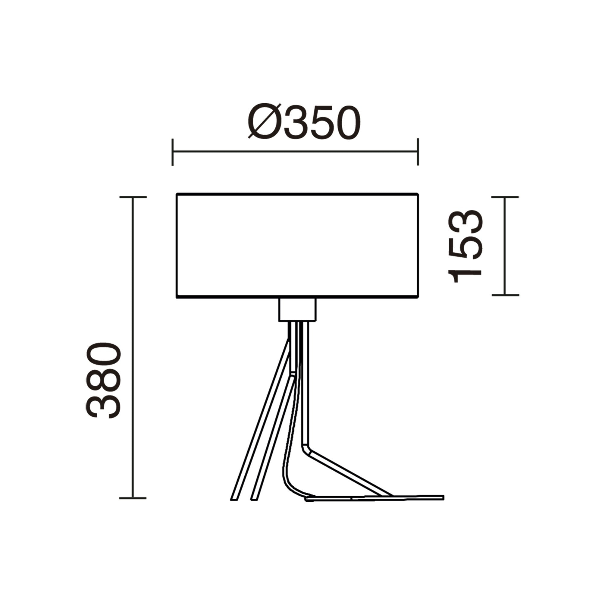 Exo Diagonal E27 stolní svítidlo černé