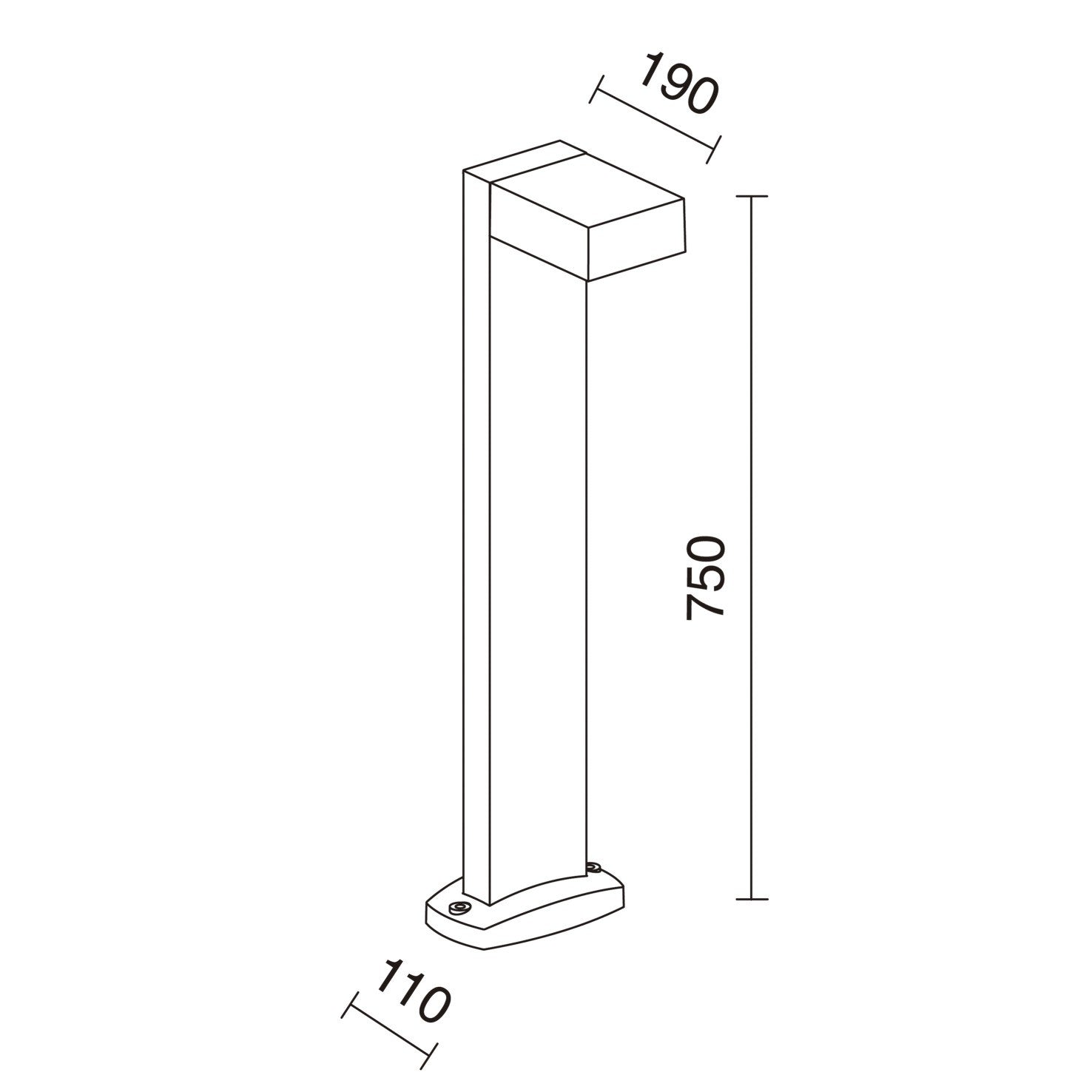 Dopo Guiu LED sloupkové svítidlo antracitové