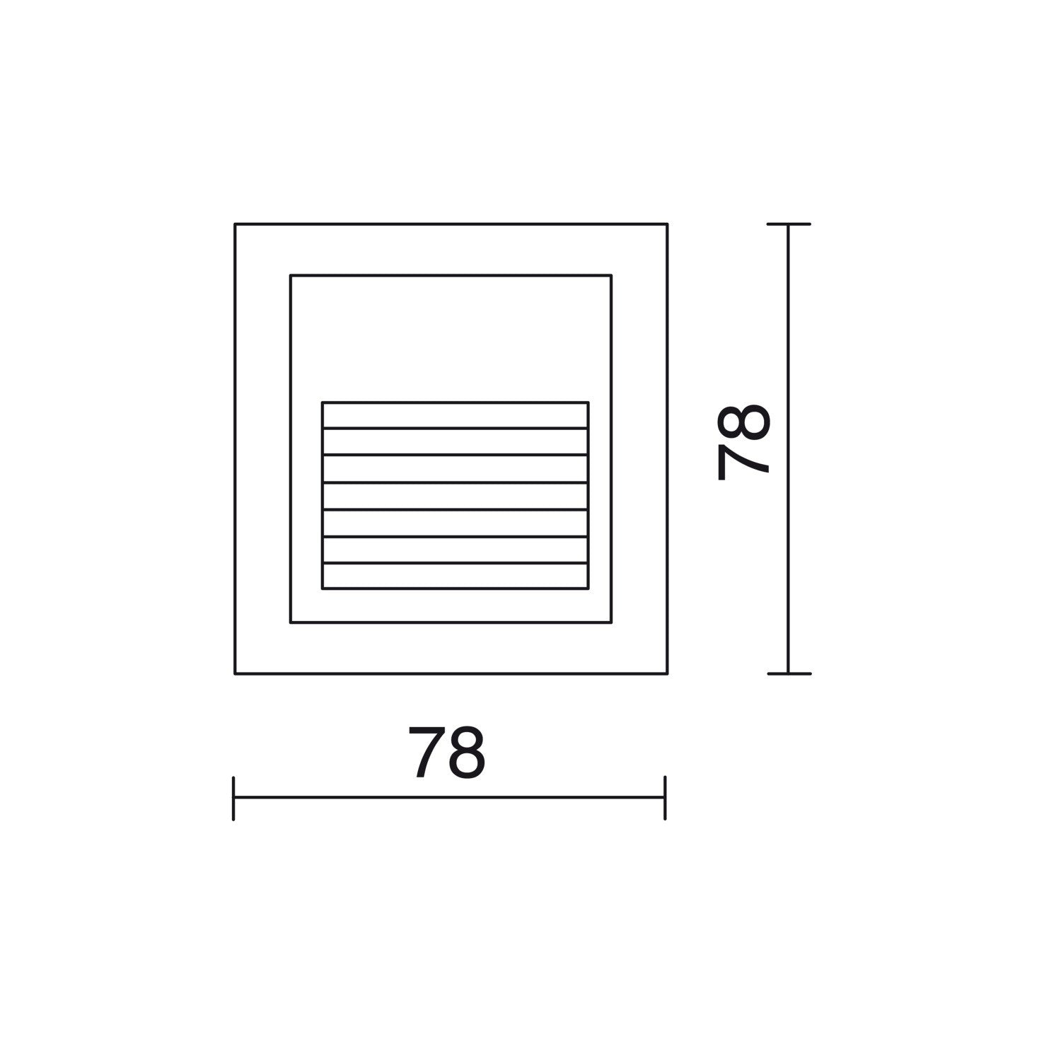 Indeluz Kari Square Assym LED zápustné svítidlo