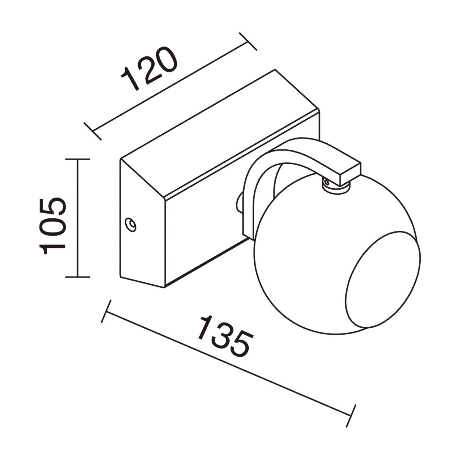 Exo Moon Uno LED nástěnné svítidlo
