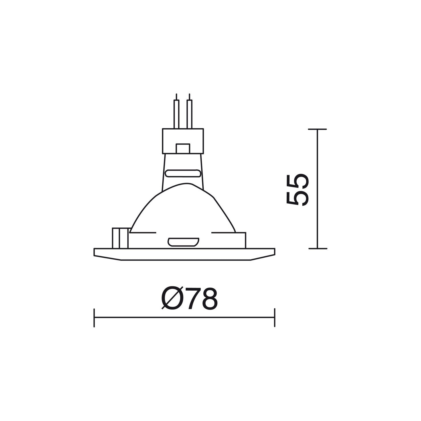 Indeluz Nix Round GU10 zápustné svítidlo stříbrné
