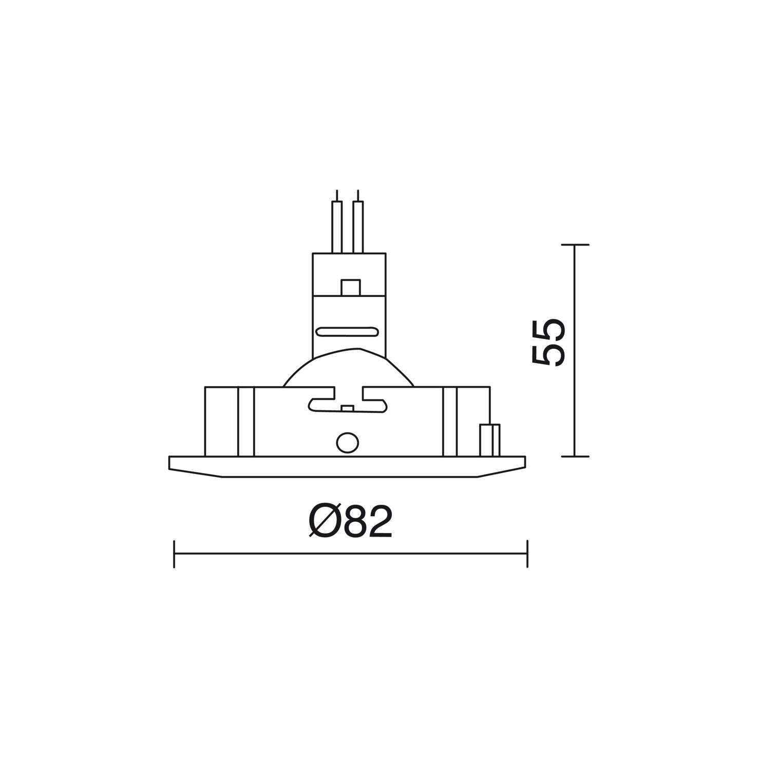 Indeluz Nix Round GU10 náklopné zápustné svítidlo stříbrné