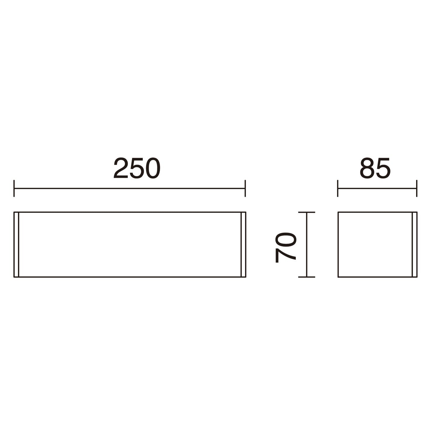 Exo Rett LED nástěnné svítidlo stříbrné