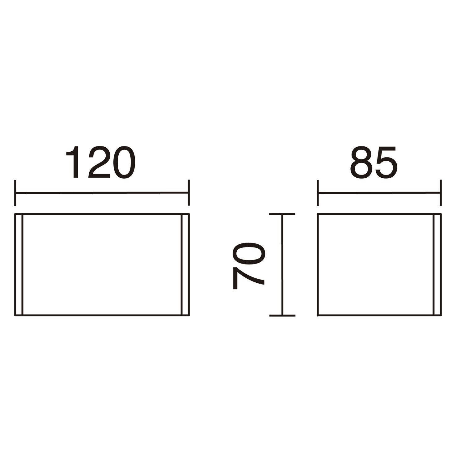 Exo Rett LED nástěnné svítidlo černé
