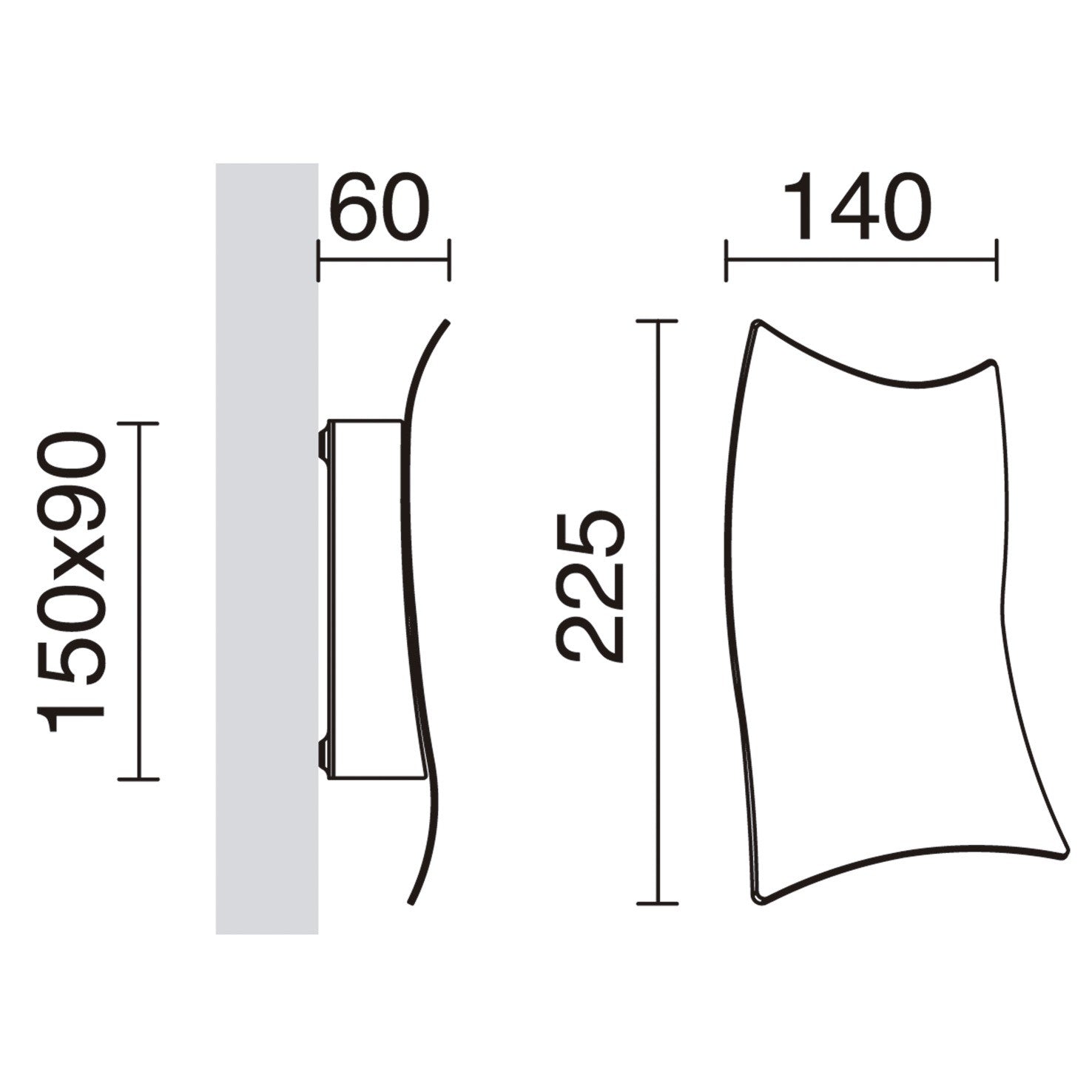 Exo Toliman LED nástěnné svítidlo bílé