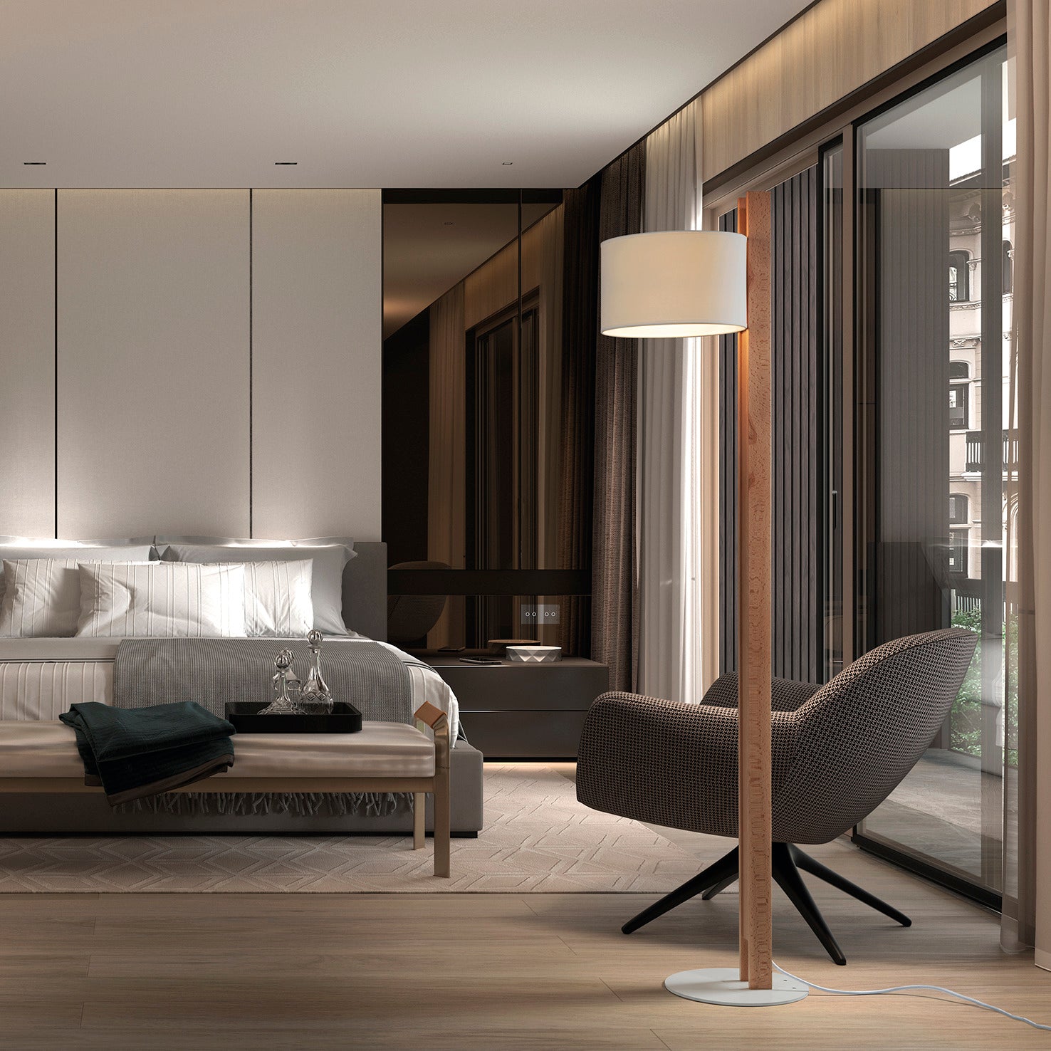 Exo Compact F E27 stojací svítidlo bílé