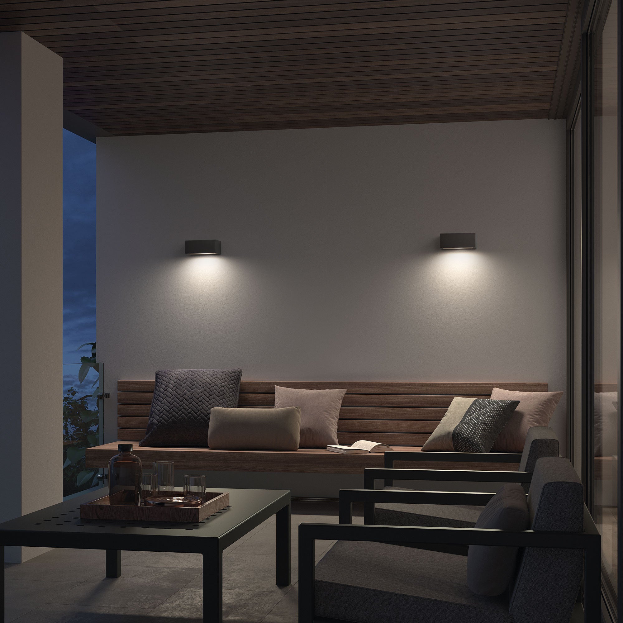 Dopo Isora down rectangle LED přisazené svítidlo bílé